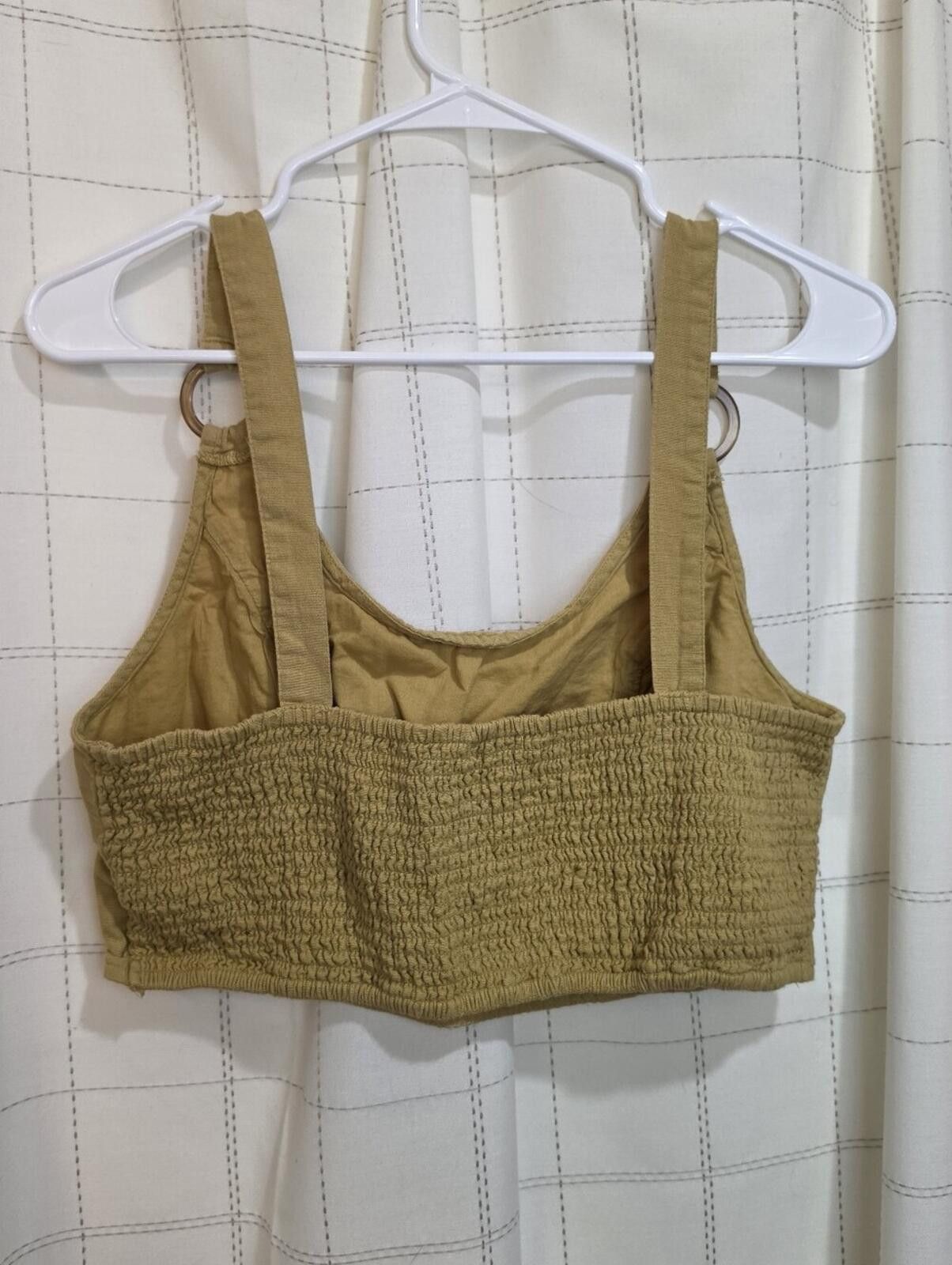 American Eagle Outfitters American Eagle Linen Blend Crop Top Size L / US 10 / IT 46 - 4 Thumbnail