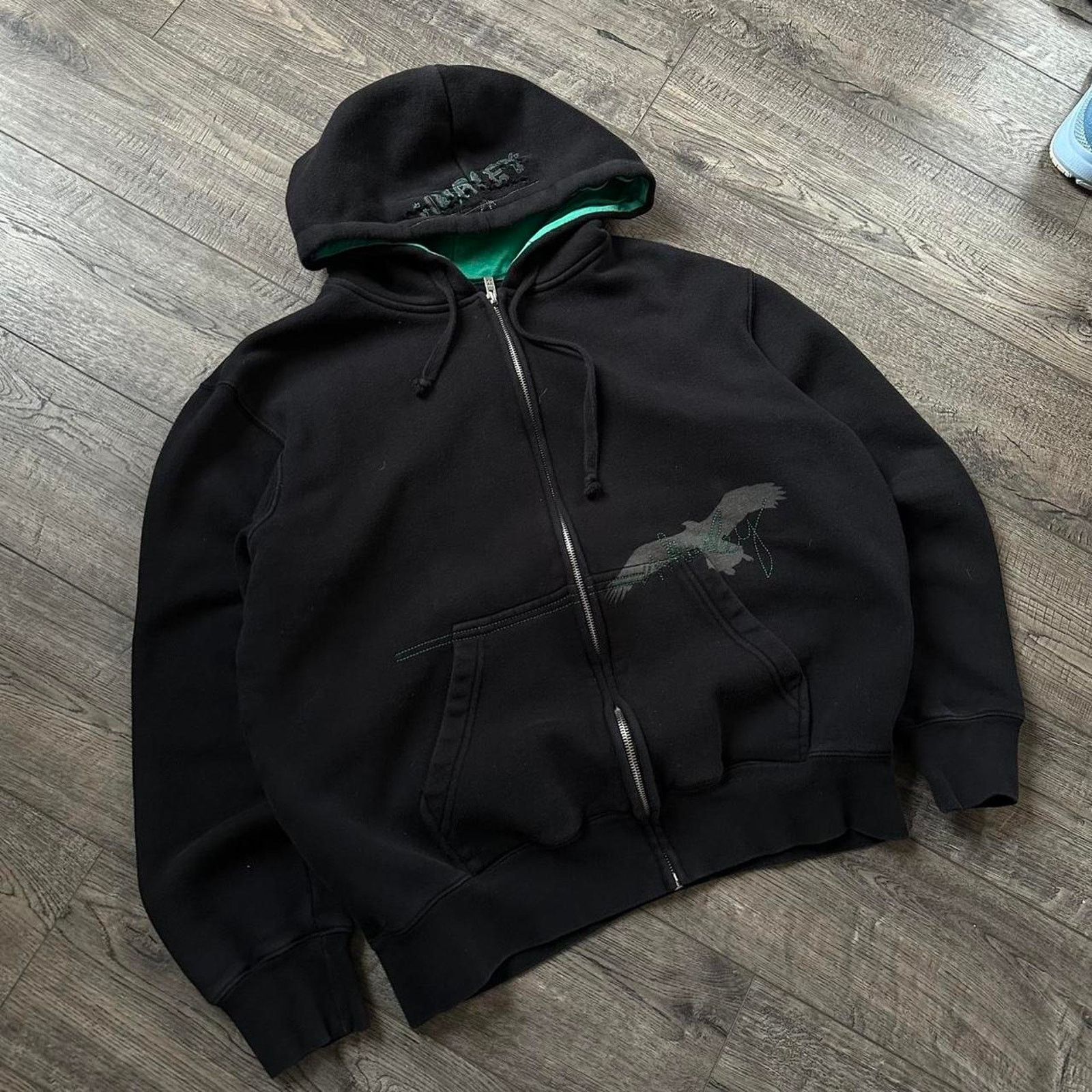 Hurley × Vintage Vintage Y2K 00s Hurley Surf Black Zip Up Hoodie Sweatshirt Size US M / EU 48-50 / 2 - 4 Thumbnail