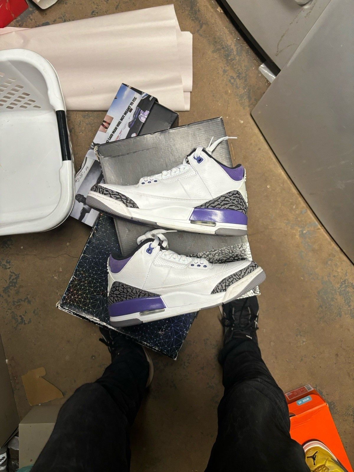 Jordan Brand Air Jordan 3 Retro Mid Dark Iris Size US 8 / EU 41 - 2 Thumbnail
