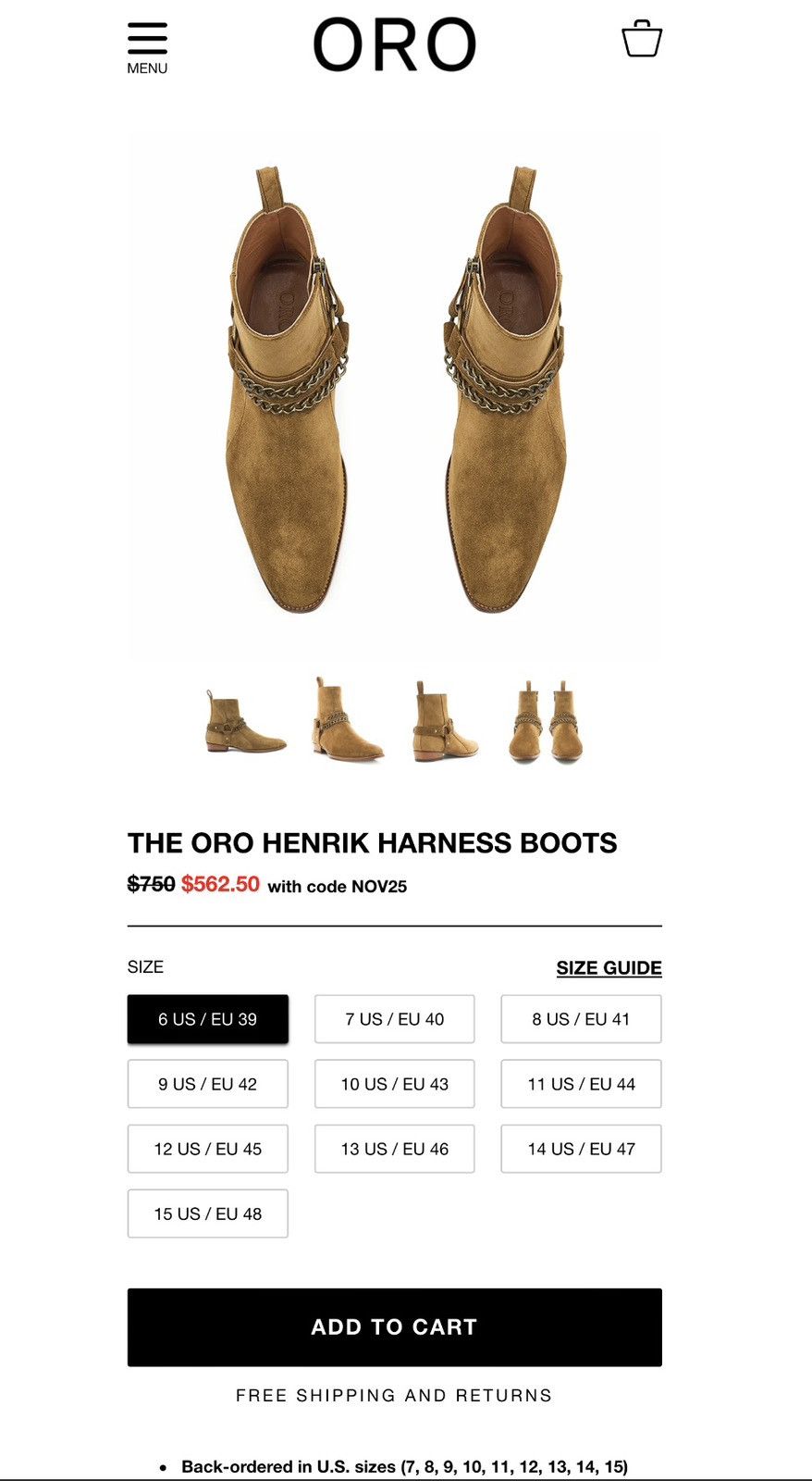 Oro Los Angeles THE ORO HENRIK HARNESS BOOTS Size US 9 / EU 42 - 9 Thumbnail