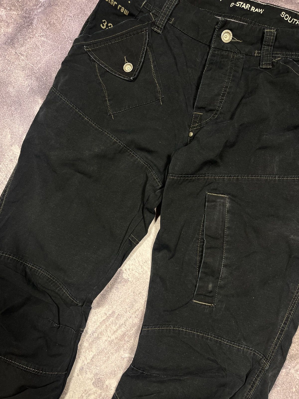 G-Star G-Star RAW Multi-Pocket Cargo Pants Denim Streetwear Y2K Size US 31 - 7 Thumbnail