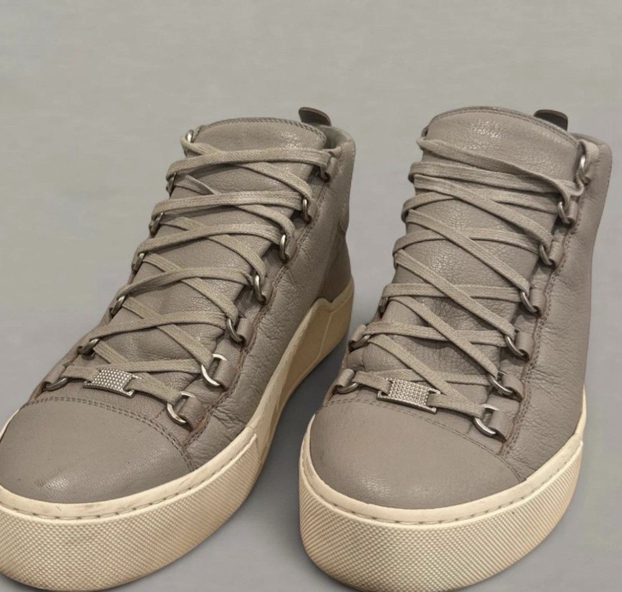 Balenciaga Balenciaga Chevre Hamilton Arena Grey Leather Hightop 42 Size US 9 / EU 42 - 5 Thumbnail