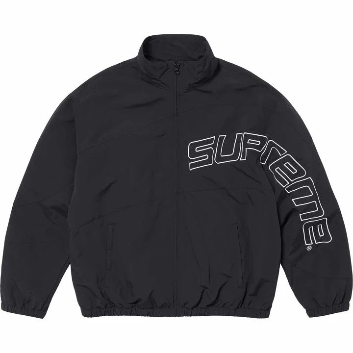 image of Supreme Curve Track Jacket in Black, Men's (Size Small)