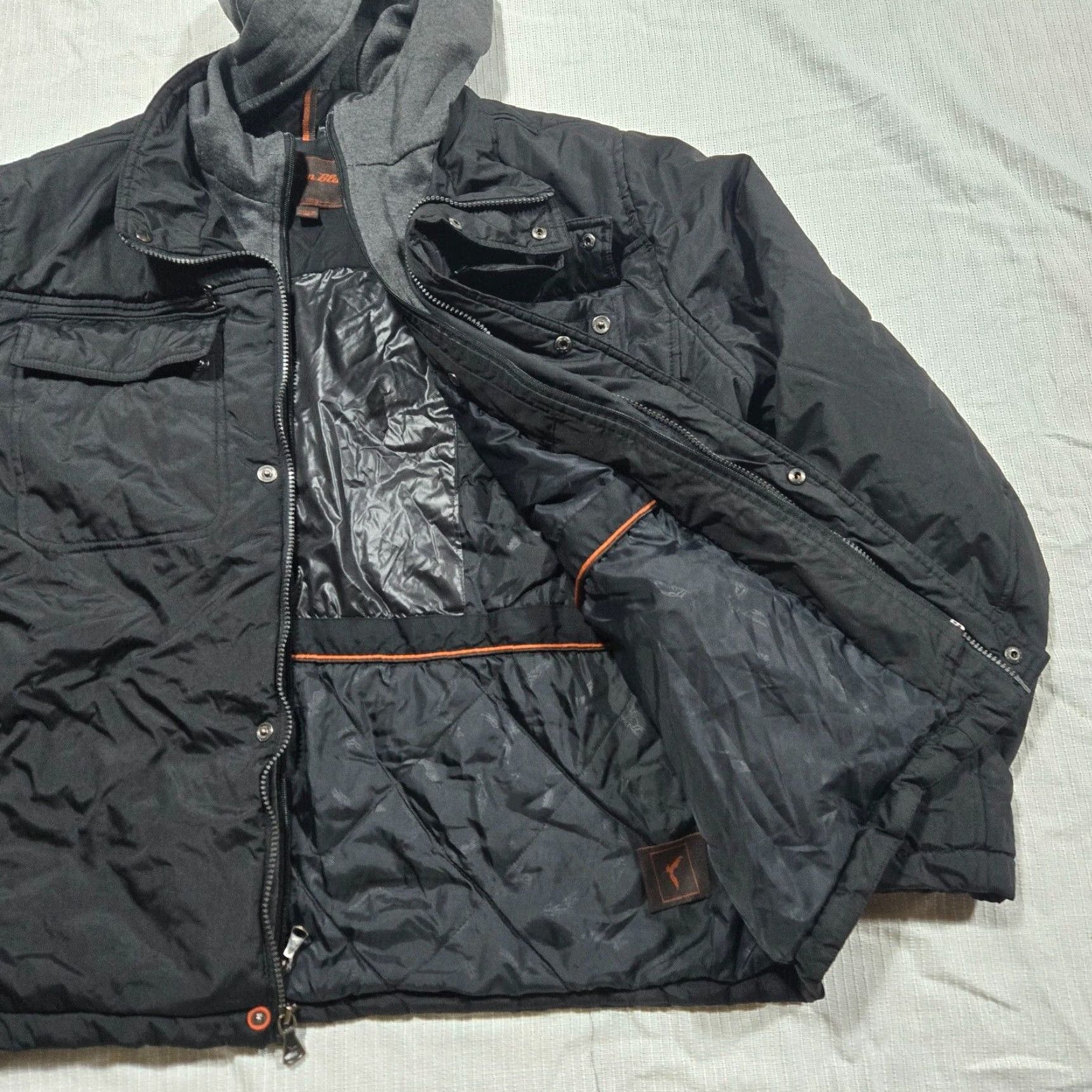 Vintage Falcon Brand XL Men's Bomber Jacket Wide Tailored Zip Full Pocket Rain Wind Coat Double Layer Jacket/Coat? Size US XL / EU 56 / 4 - 2 Thumbnail