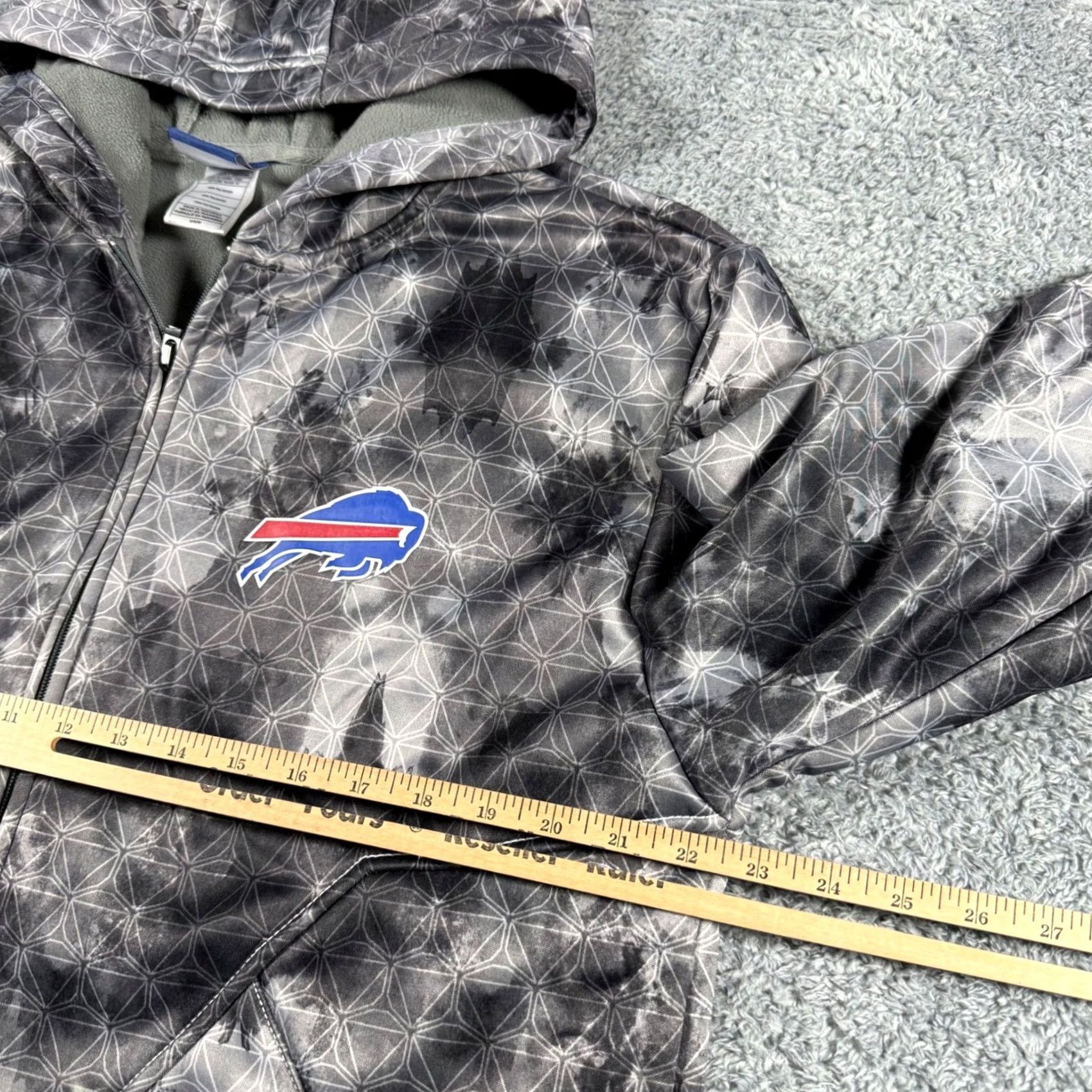 Reebok Reebok Mens Full Zip Hoodie Jacket - Buffalo Bills NFL Onfield Grey Camo AOP Size US M / EU 48-50 / 2 - 7 Thumbnail