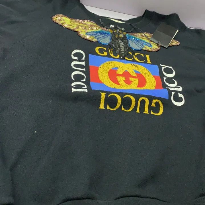 Gucci Gucci Gucci Black Butterfly Logo Sweatshirt -2506 Size US S / EU 44-46 / 1 - 8 Thumbnail