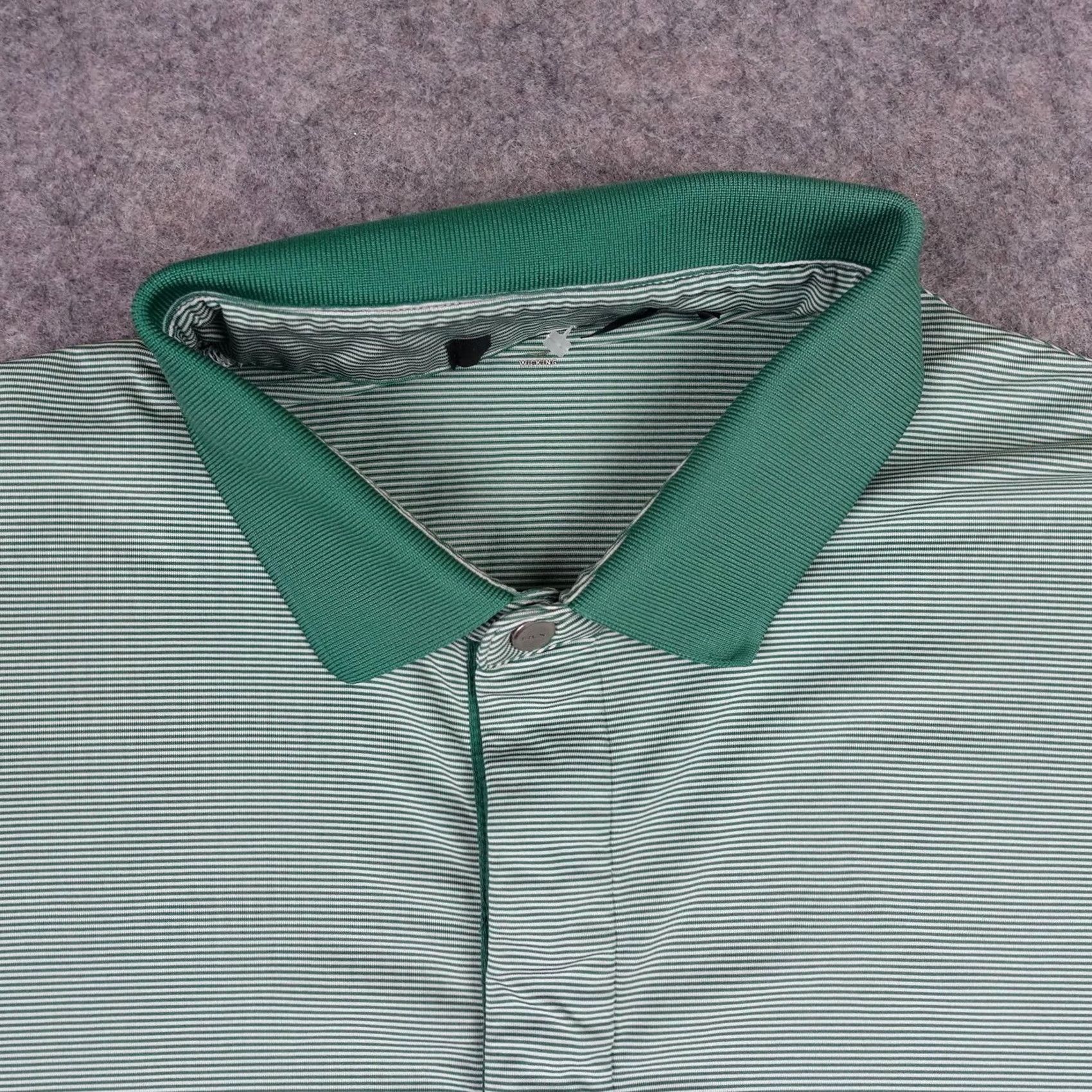 Ralph Lauren Ralph Lauren RLX Polo Shirt Mens Large Green Striped Stretch Golf Wicking Sports Size US L / EU 52-54 / 3 - 2 Thumbnail