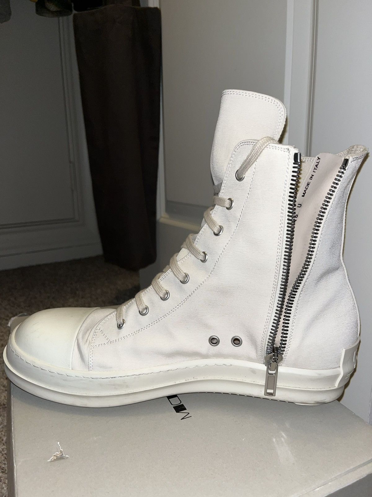 Rick Owens Rick Owens Drkshdw Hi-Top Sneakers Size US 13 / EU 46 - 2 Thumbnail