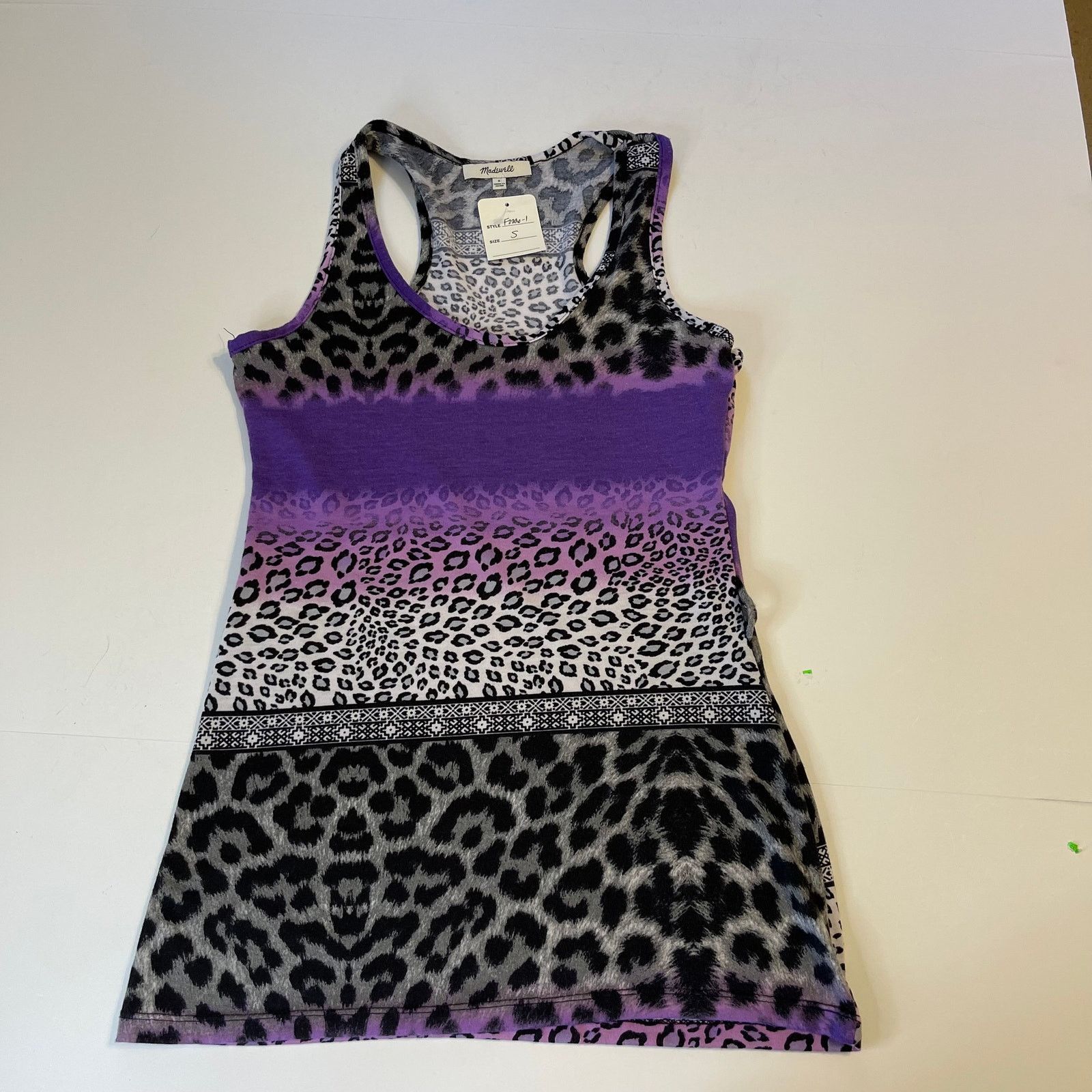 Madewell Madewell Purple Animal Print Racerback Tank Top, NWOT, S Size S / US 4 / IT 40 - 5 Thumbnail