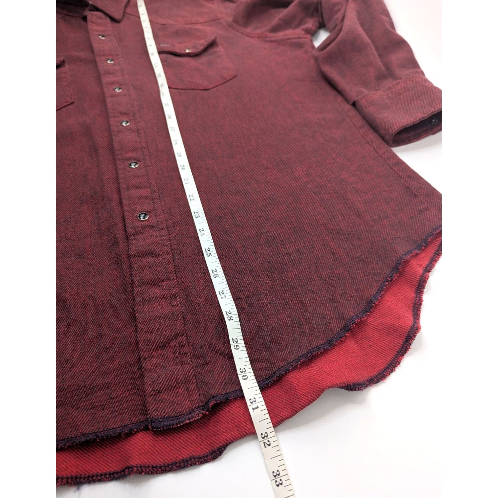Wrangler VINTAGE Wrangler Shirt Western Mens XS? 36 Red Button-Up X-Long? Size US M / EU 48-50 / 2 - 6 Thumbnail