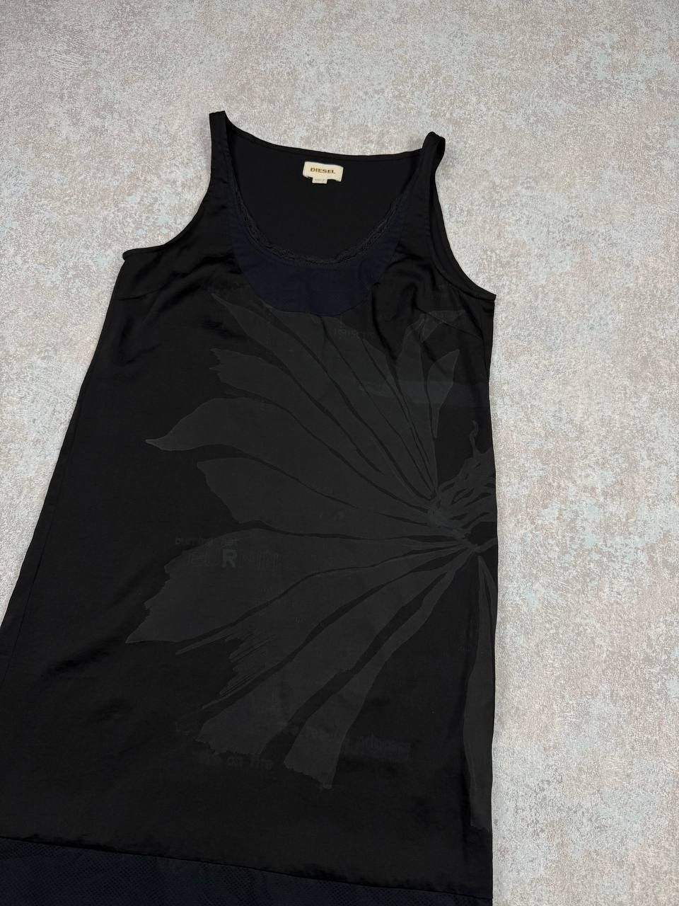 Diesel Diesel Black Mini Dress Floral Print Avantgarde Size S / US 4 / IT 40 - 2 Thumbnail