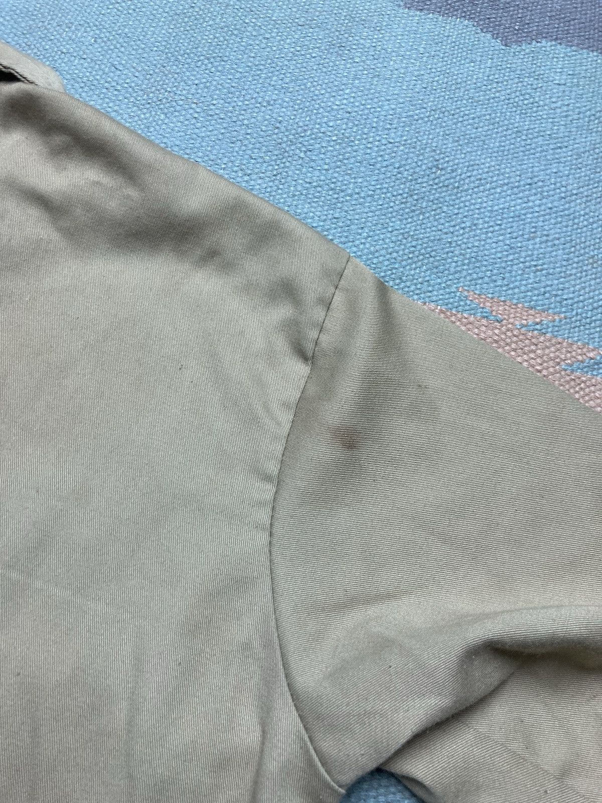Vintage 70s chino twill work shirt red hawk khaki workwear medium Size US M / EU 48-50 / 2 - 9 Thumbnail