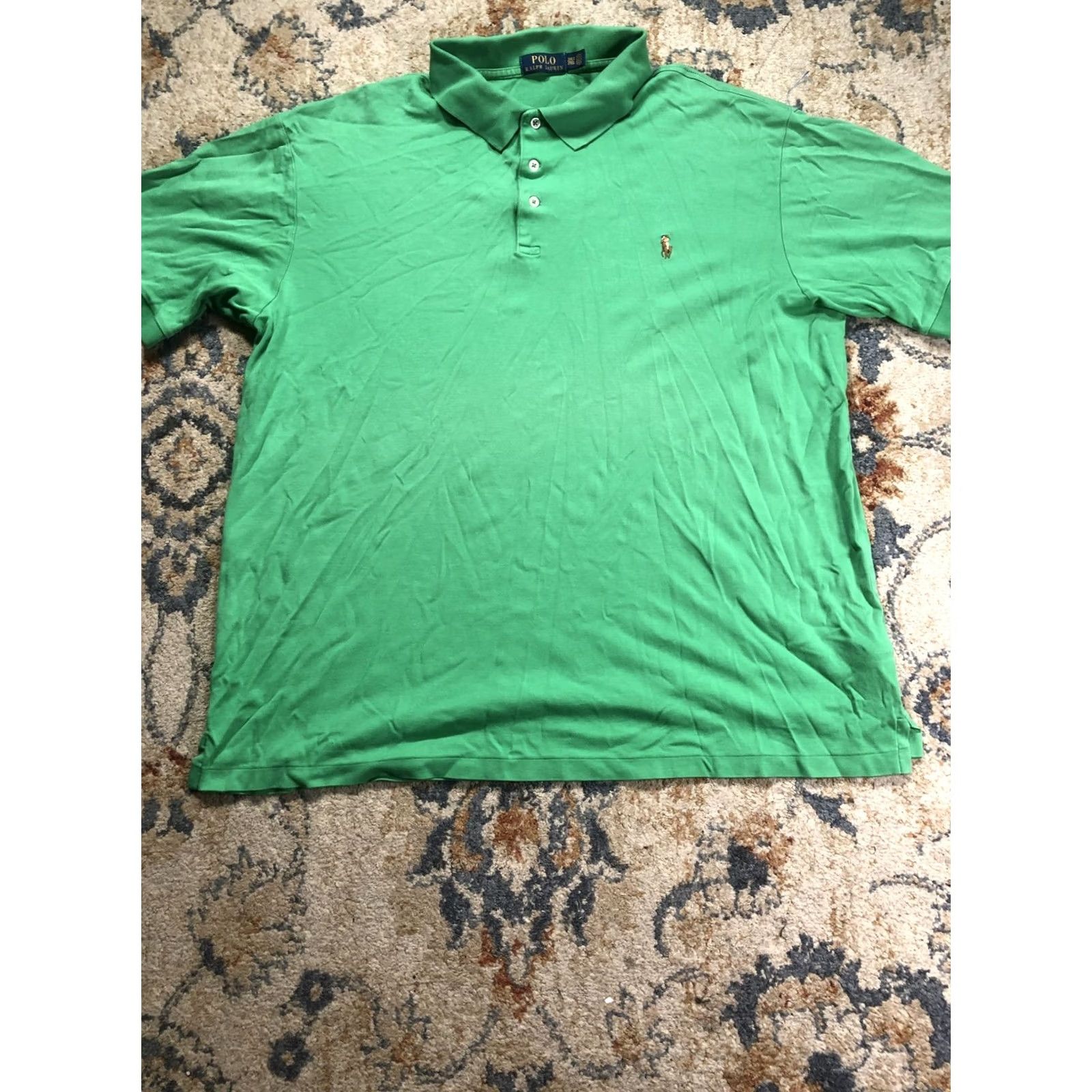Polo Ralph Lauren Polo Ralph Lauren Polo Shirt Mens 2XLT Green Big & Tall Pony Logo Short Sleeve Size US XXL / EU 58 / 5 - 5 Thumbnail