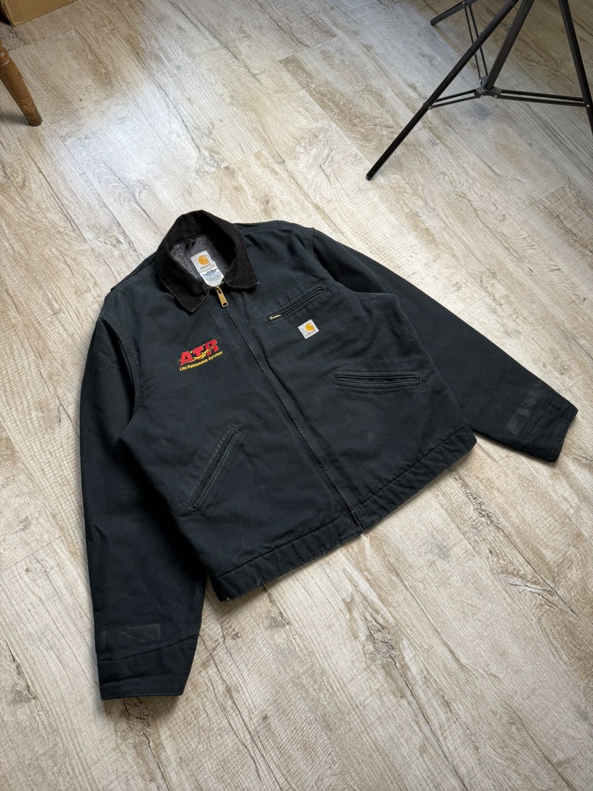 Carhartt Carhartt Detroit Jacket Black ATR Lime Maintenance Services Size US L / EU 52-54 / 3 - 3 Thumbnail