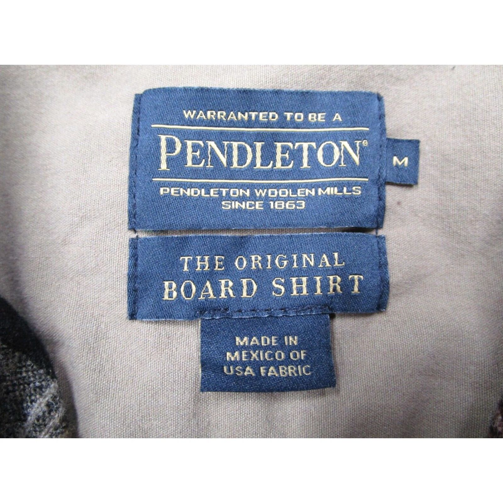 Pendleton Pendleton Board Shirt Mens Medium Brown Check Wool Button Up Size US M / EU 48-50 / 2 - 3 Thumbnail
