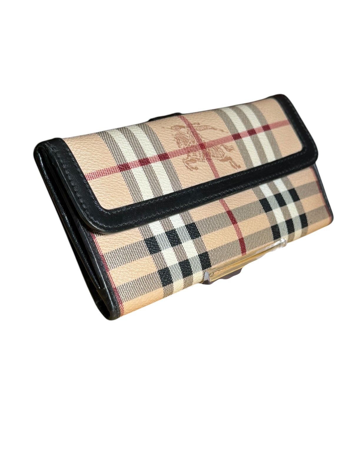 Burberry BURBERRY Haymarket Check Coated Canvas Long Continental Size ONE SIZE - 2 Thumbnail