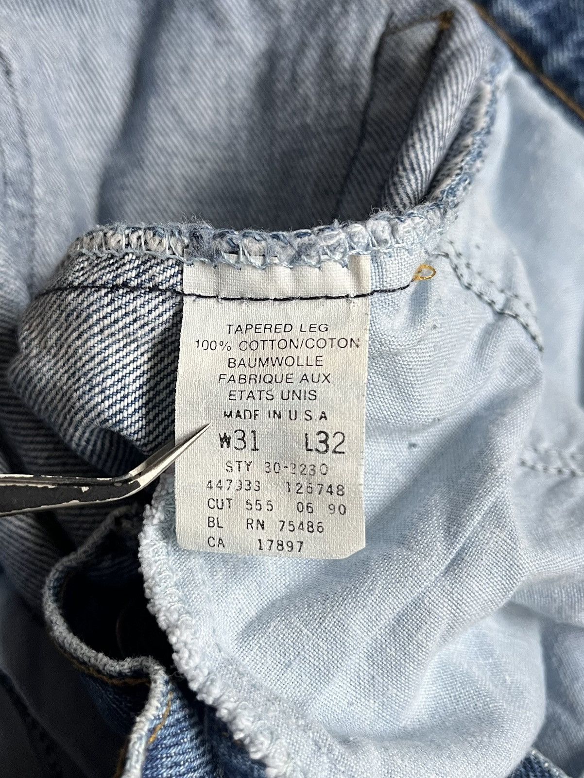 Gap Vintage 90s GAP Usa Made Blue Stone Washed Jeans Size 31 Size US 31 - 15 Thumbnail
