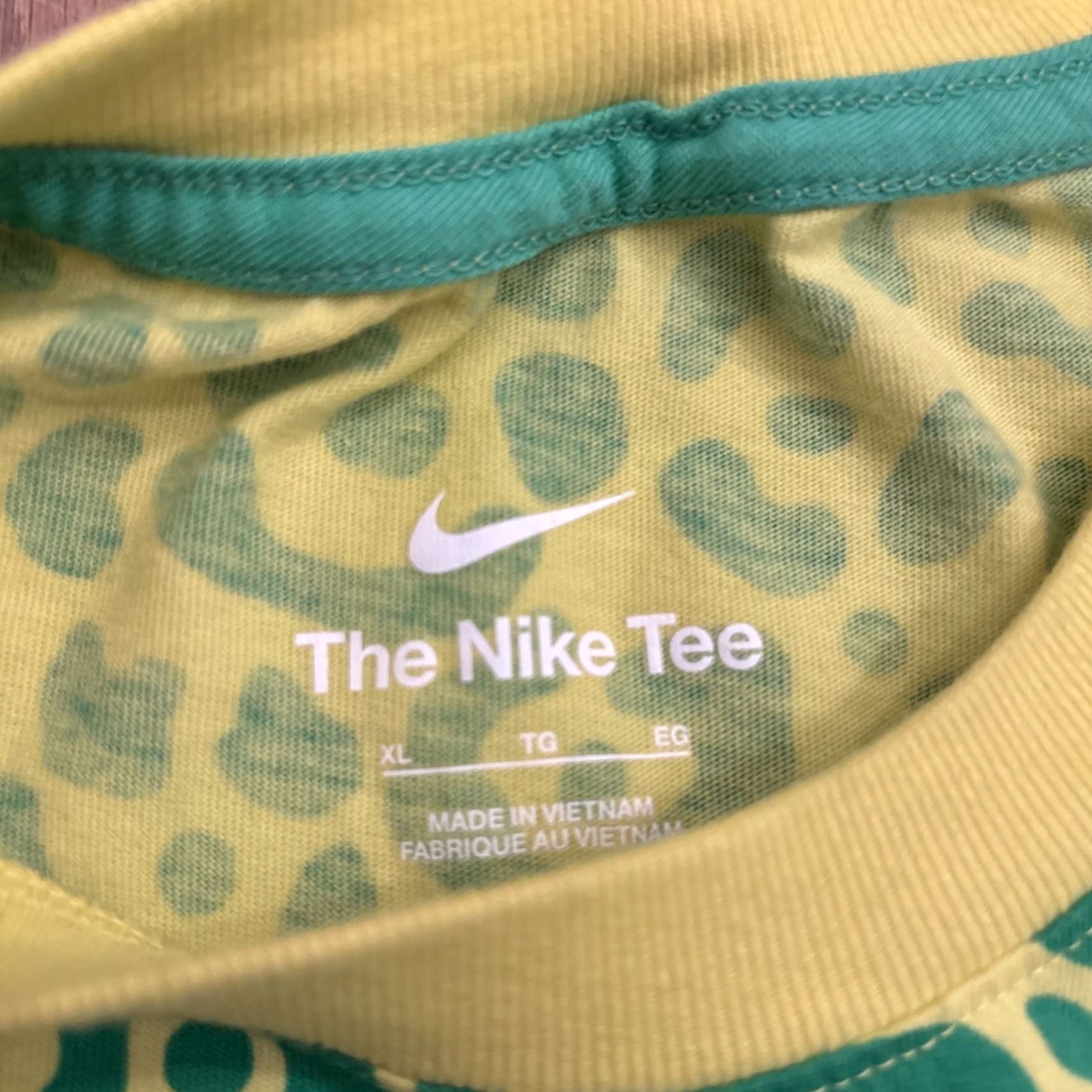 Nike Nike Brazil Soccer Ignite T-Shirt XL Crew Neck Cheetah Print Yellow Adult Mens Rare Size US XL / EU 56 / 4 - 4 Thumbnail