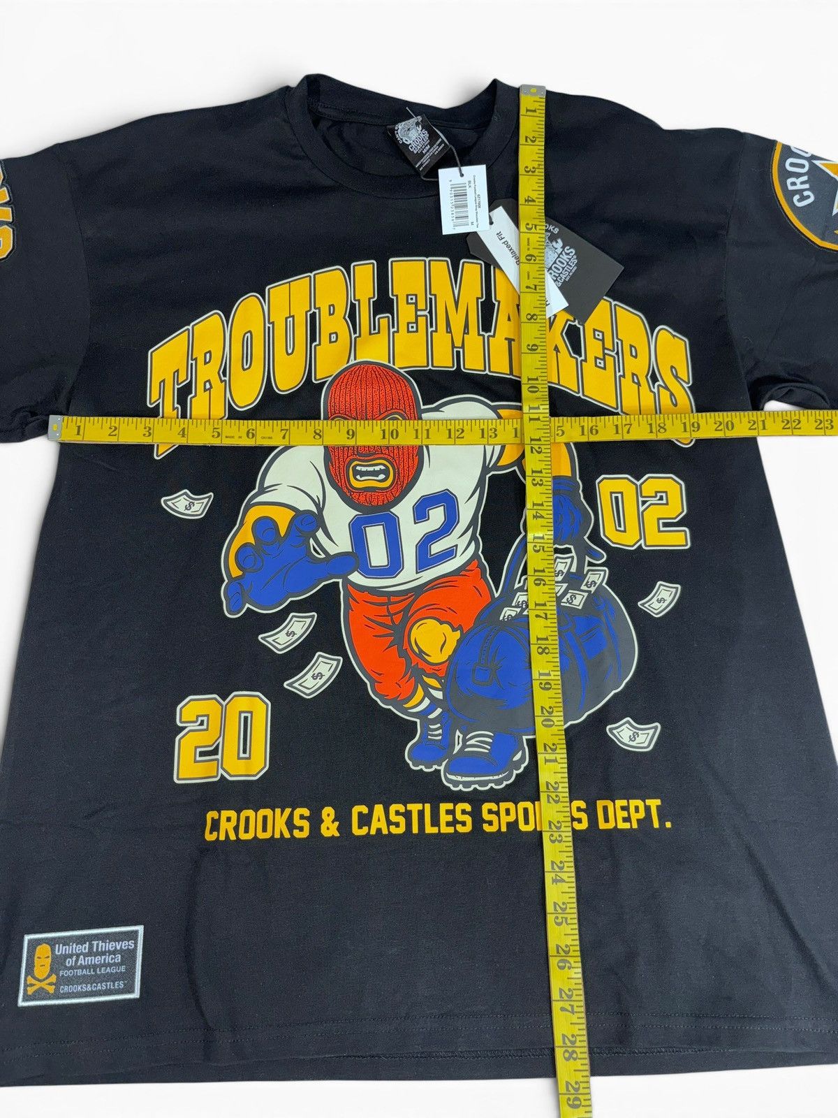 Crooks & Castles Crooks & Castles Troublemakers Football League Tee NWT Size US M / EU 48-50 / 2 - 9 Thumbnail