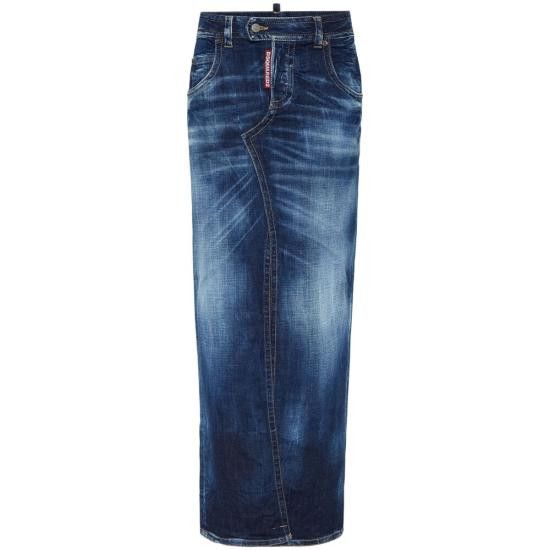 Dsquared2 DSQUARED2 Women Mid Skirts S30664 S75MA0982 470 BLUE Size 28" / US 6 / IT 42 - 1 Thumbnail