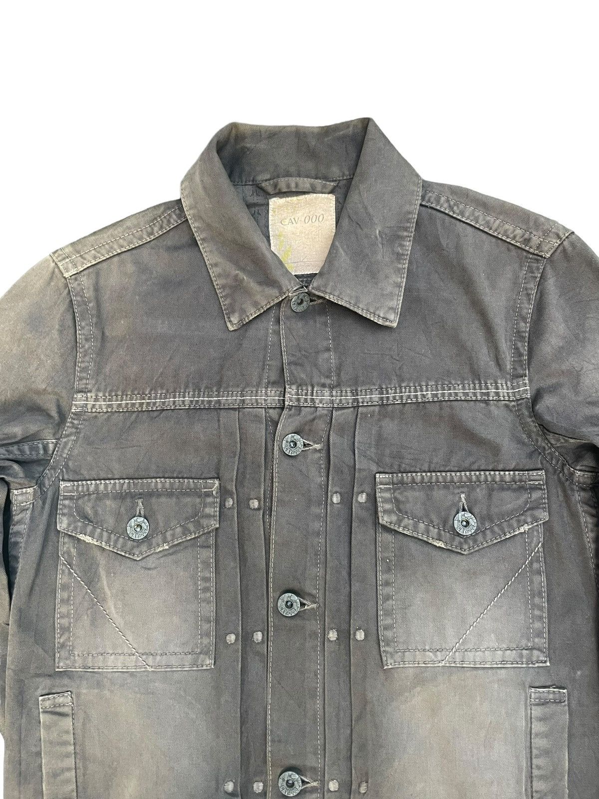 Japanese Brand Cav-000 Sun Faded Denim Jacket Size US S / EU 44-46 / 1 - 3 Thumbnail