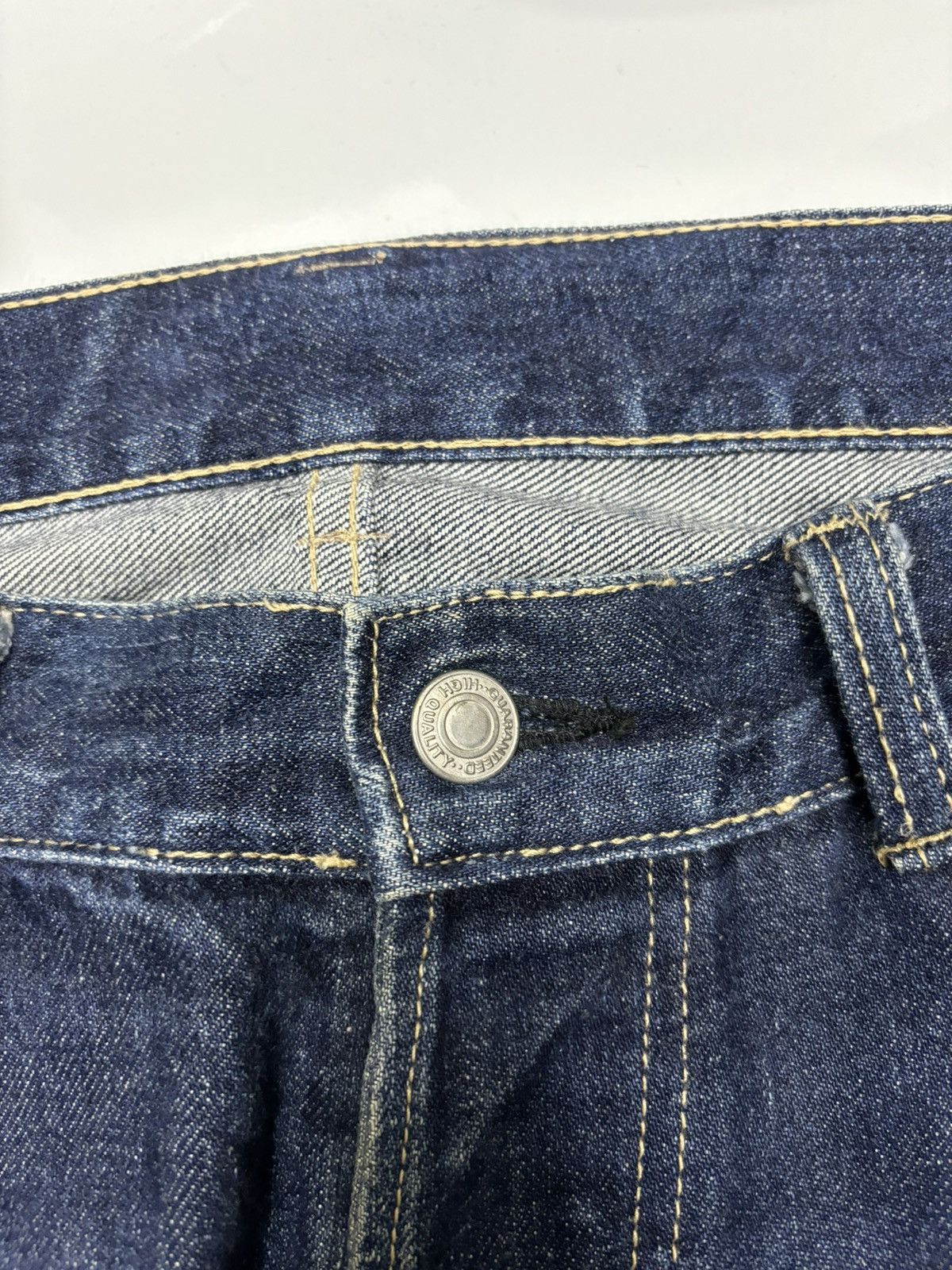 In The Attic 🔥VINTAGE IN THE ATTIC DISTRESS RIPS CUSTOM MADE DENIM JEANS Size US 34 / EU 50 - 12 Thumbnail