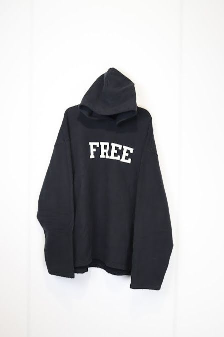 Balenciaga o1rshd Free Medium Molleton No Rib Hoodie in Black/White Size US M / EU 48-50 / 2 - 1 Thumbnail