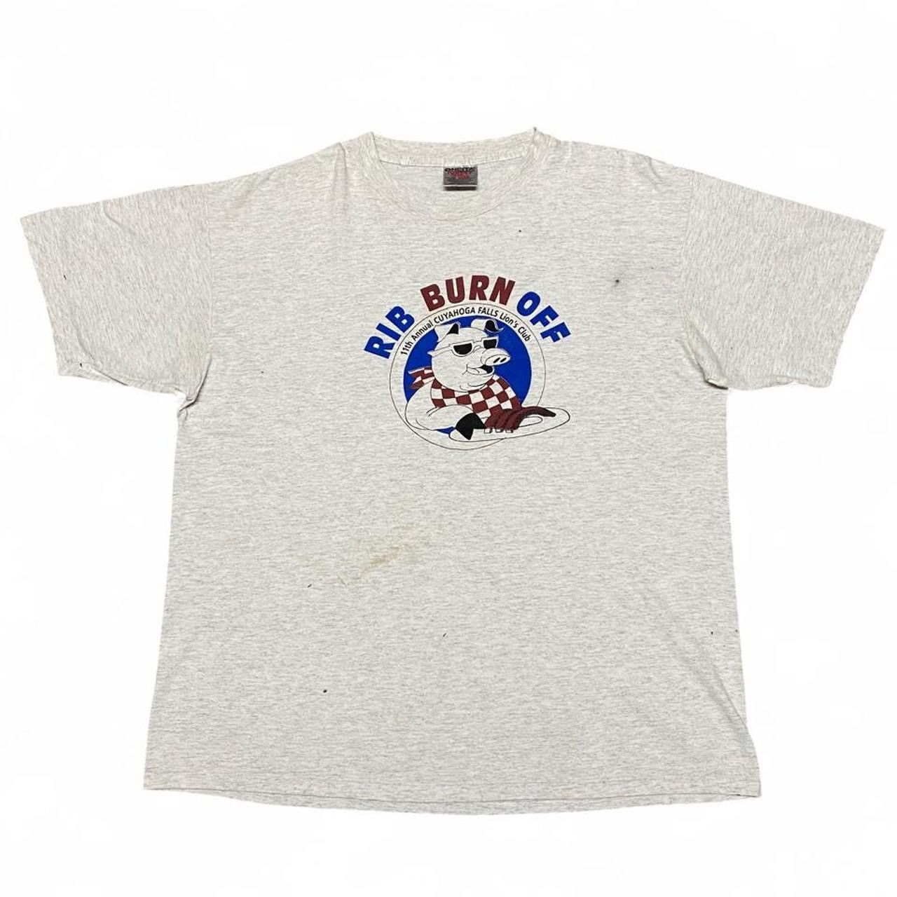 Other Vintage Rib Burn Off pig graphic grey Tshirt Size US L / EU 52-54 / 3 - 2 Thumbnail