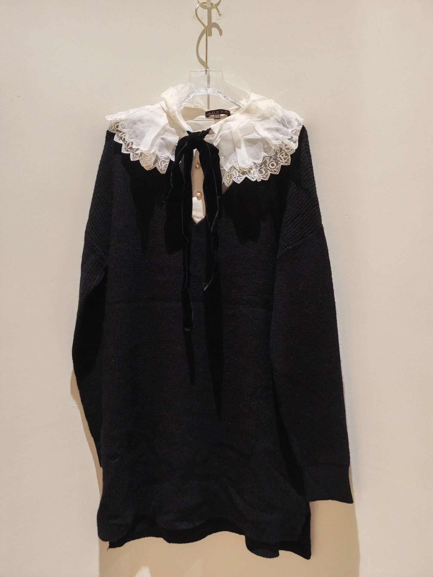 Joya JORYA Doll Collar Black Dress Size M / US 6-8 / IT 42-44 - 1 Thumbnail