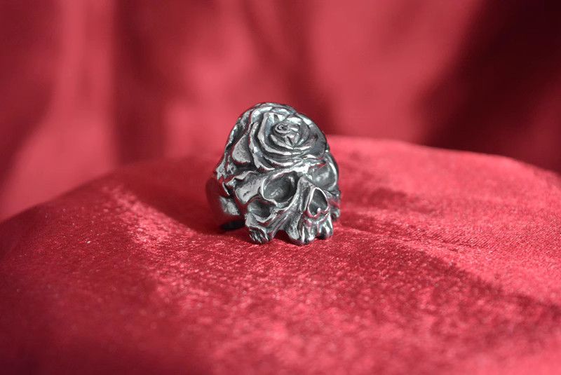 Jewelry Skull Dark Jewelry Rings Open Size Chrome Ring (Size 7-13) Size ONE SIZE - 5 Thumbnail