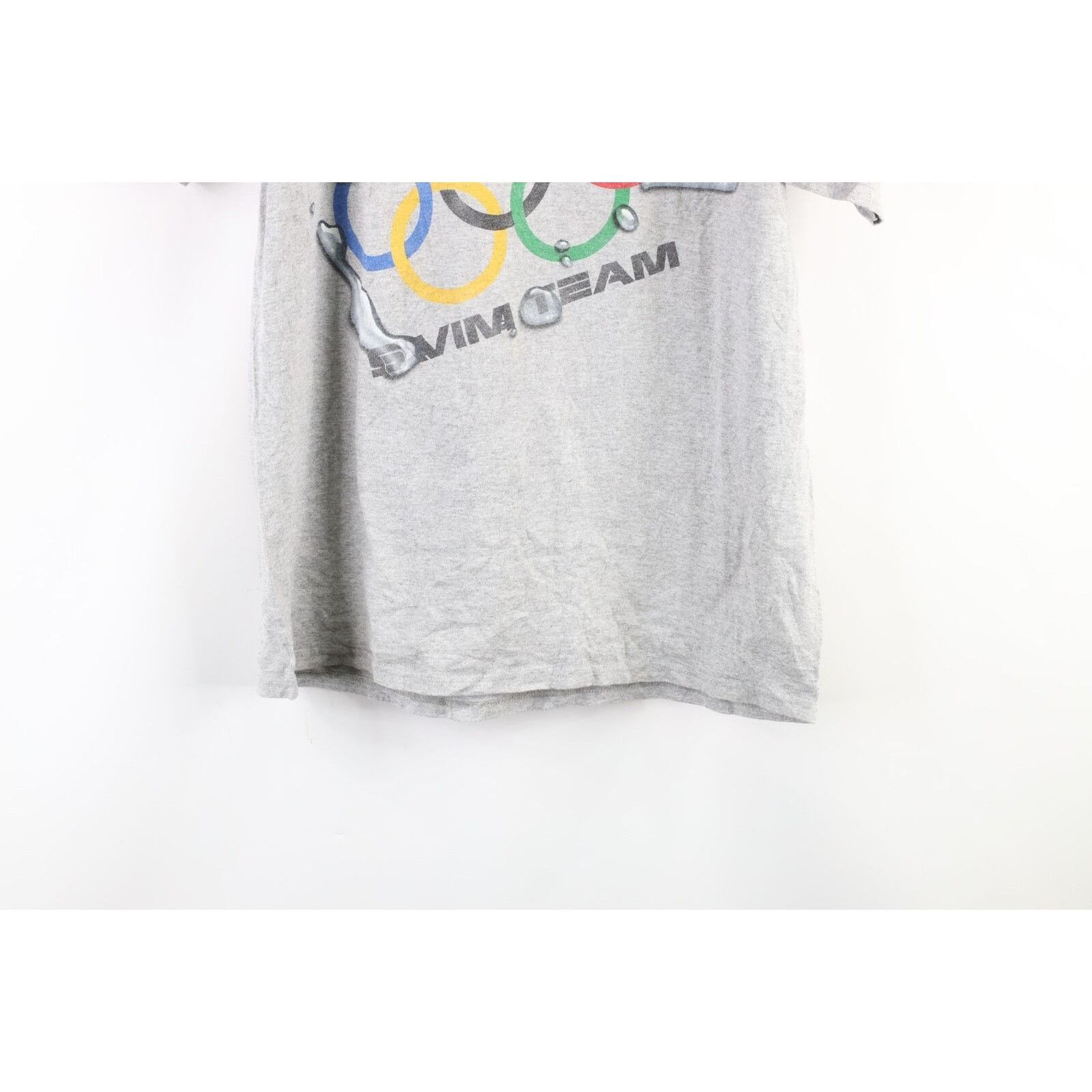 Vintage Vintage 90s Spell Out USA Olympics Swim Team T-Shirt Size US L / EU 52-54 / 3 - 3 Thumbnail