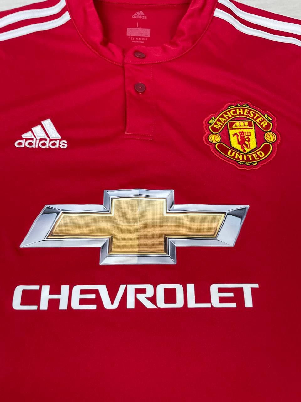 Adidas Adidas Manchester United 2017 2018 Home Shirt Soccer Jersey Size US L / EU 52-54 / 3 - 7 Thumbnail