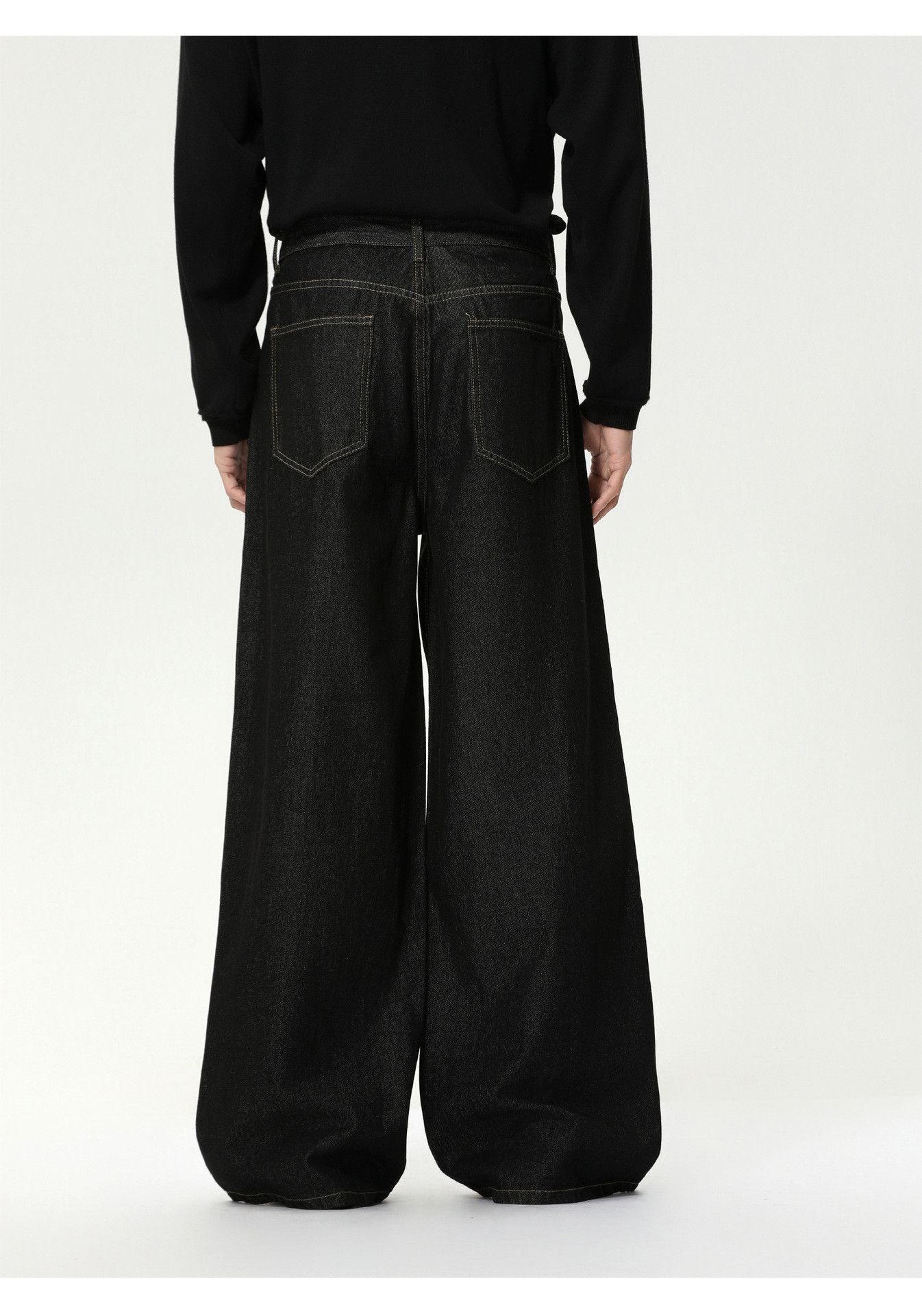 Jean Retro button mid-rise wide-leg straight washed jeans Size US 32 / EU 48 - 5 Thumbnail