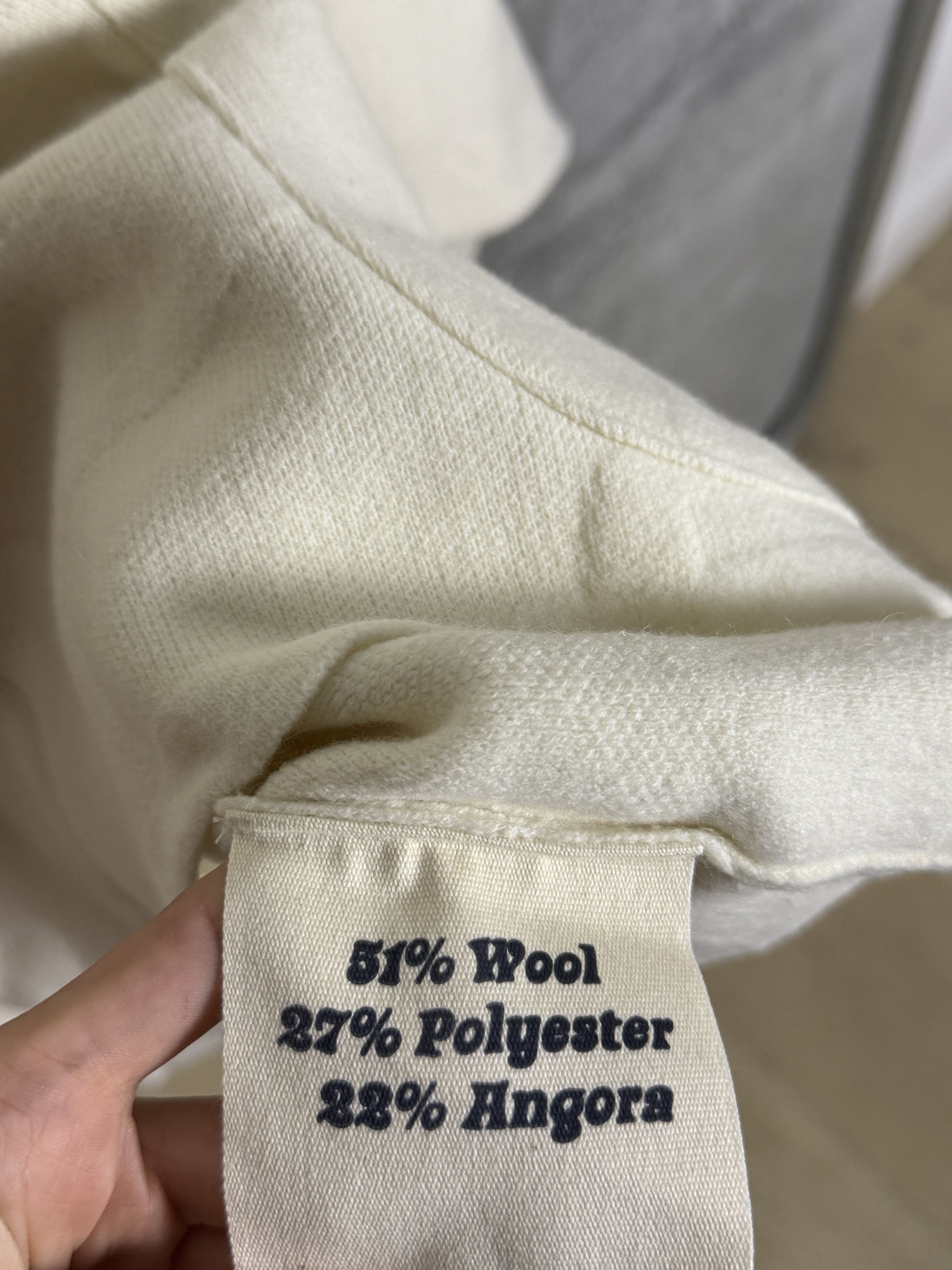 Camp High CAMP HIGH WHITE WOOL HOODED SWEATER Size US XL / EU 56 / 4 - 5 Thumbnail