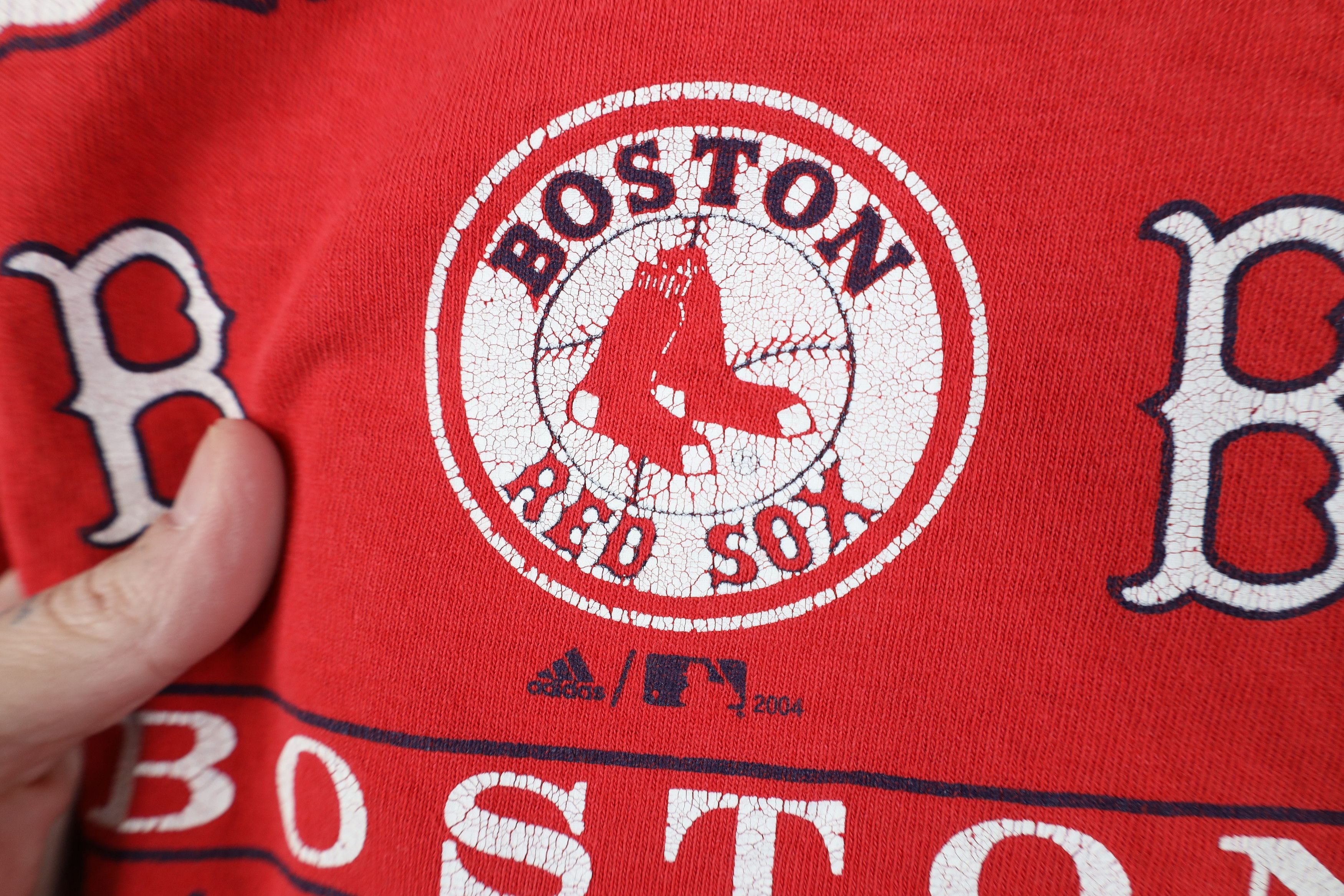 Adidas Vintage Y2K 2004 Adidas Boston Red Sox Baseball T-Shirt Size US XL / EU 56 / 4 - 9 Thumbnail