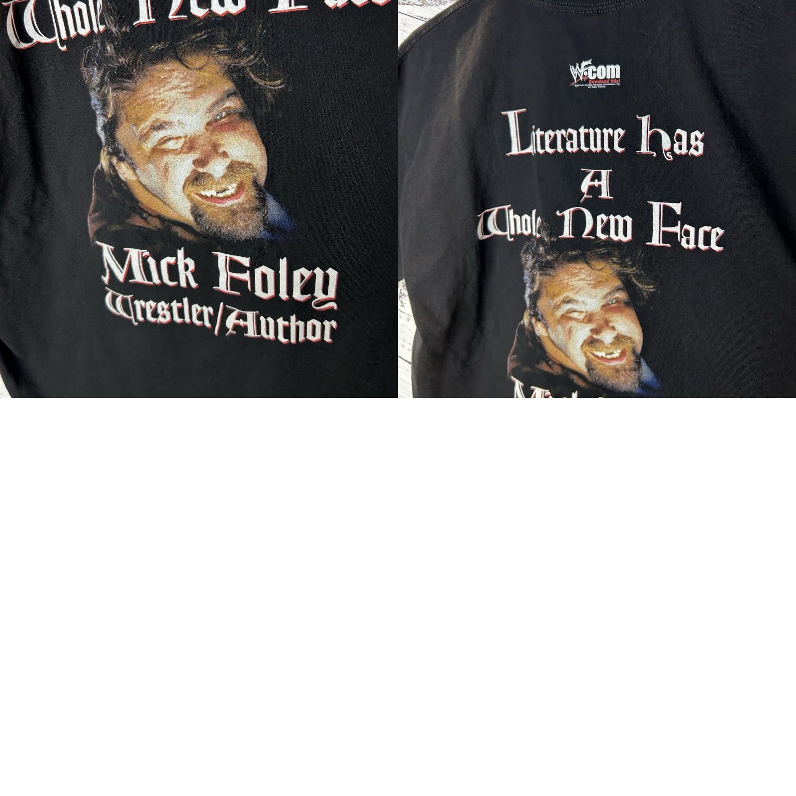 Doublet VINTAGE WWF Mick Foley Shakespeare Double-Sided T-Shirt 90s Wrestling Tee XL Black Mens Size US XL / EU 56 / 4 - 8 Thumbnail