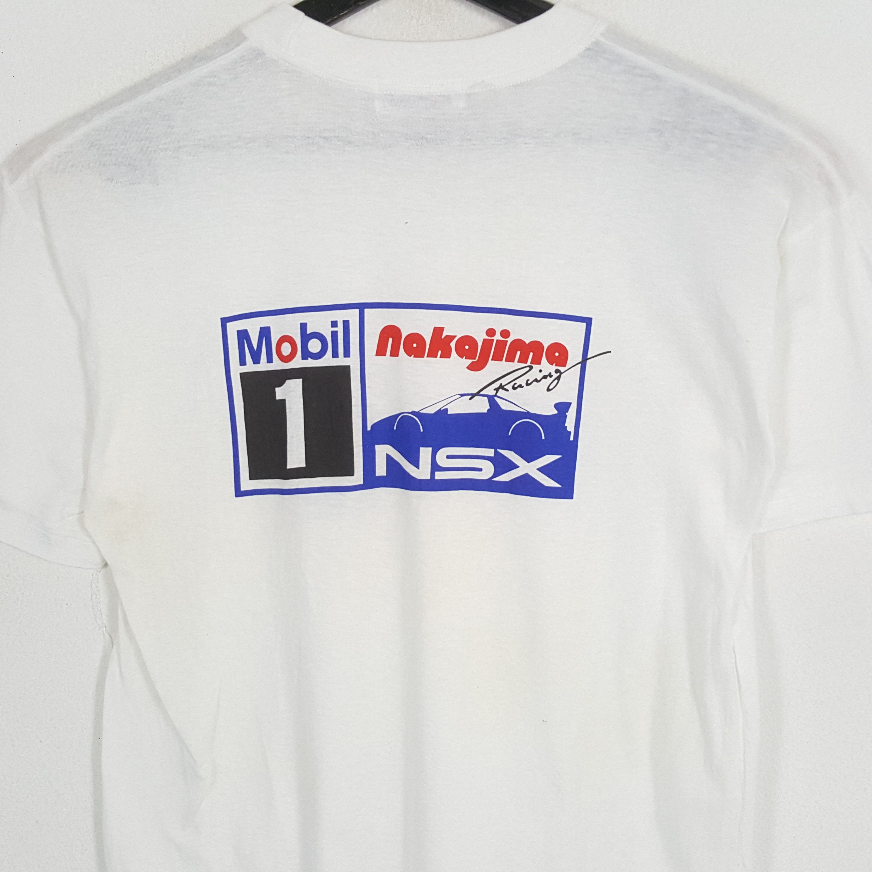 Japanese Brand × Vintage MOBIL 1 NAKAJIMA RACING NSX Motorsports Style Tshirt Size US M / EU 48-50 / 2 - 2 Thumbnail