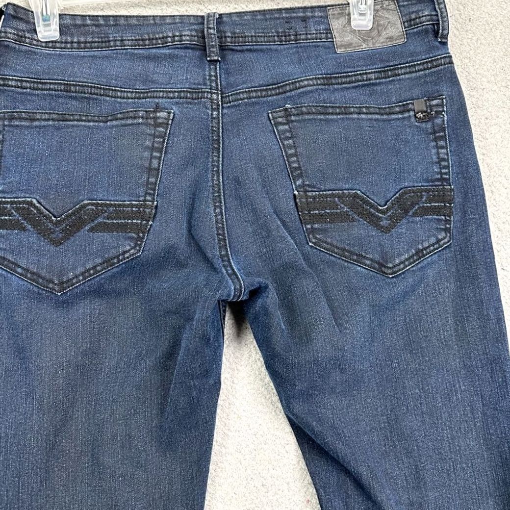Buffalo David Bitton Buffalo David Bitton Evan-X Slim Straight Jeans Mens 32X32 Blue Dark Wash Denim Size US 32 / EU 48 - 5 Thumbnail