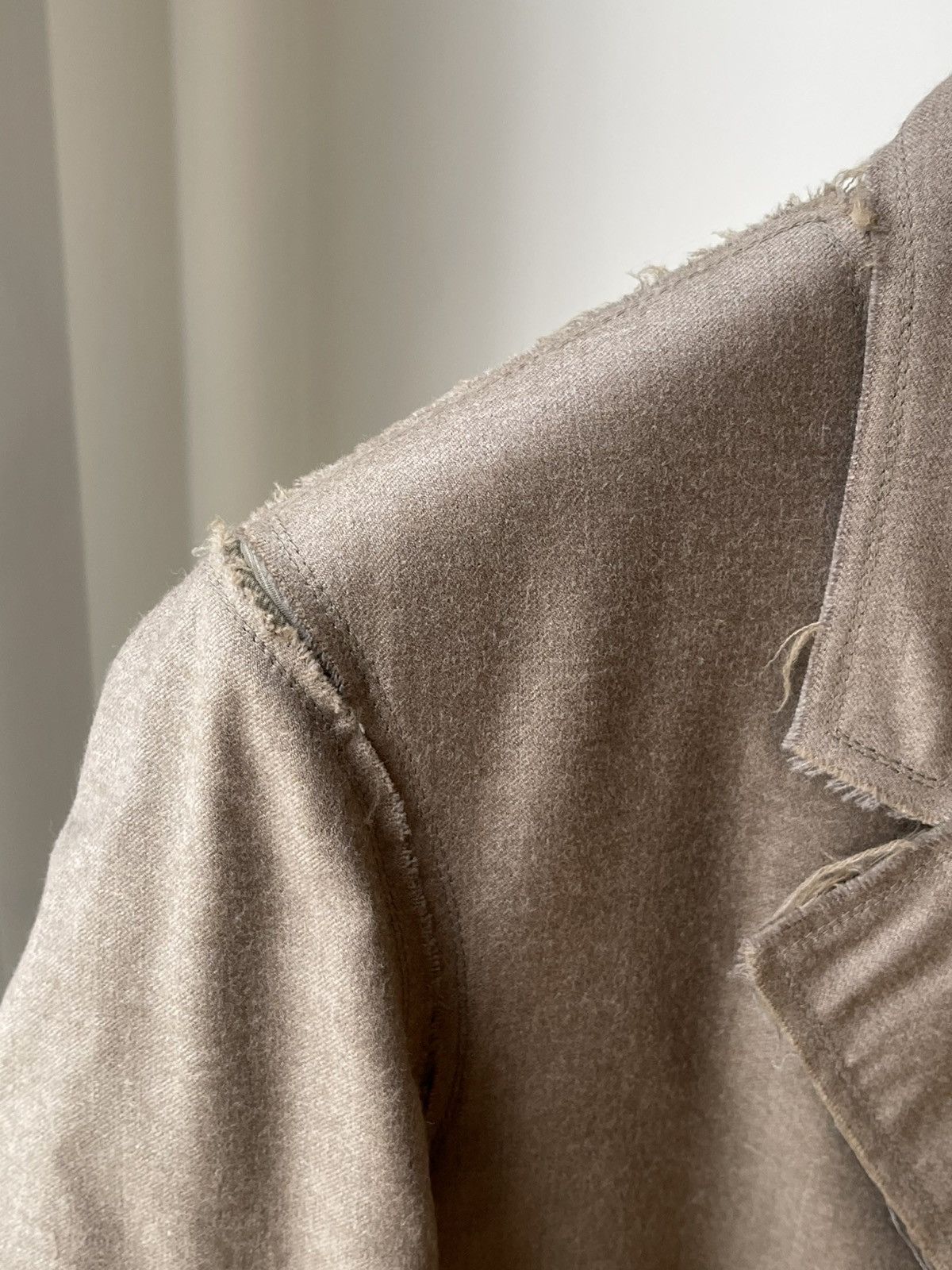 Maison Margiela Maison Martin Margiela FW04 Beige Wool Overlay Long Coat Size US XS / EU 42 / 0 - 9 Thumbnail