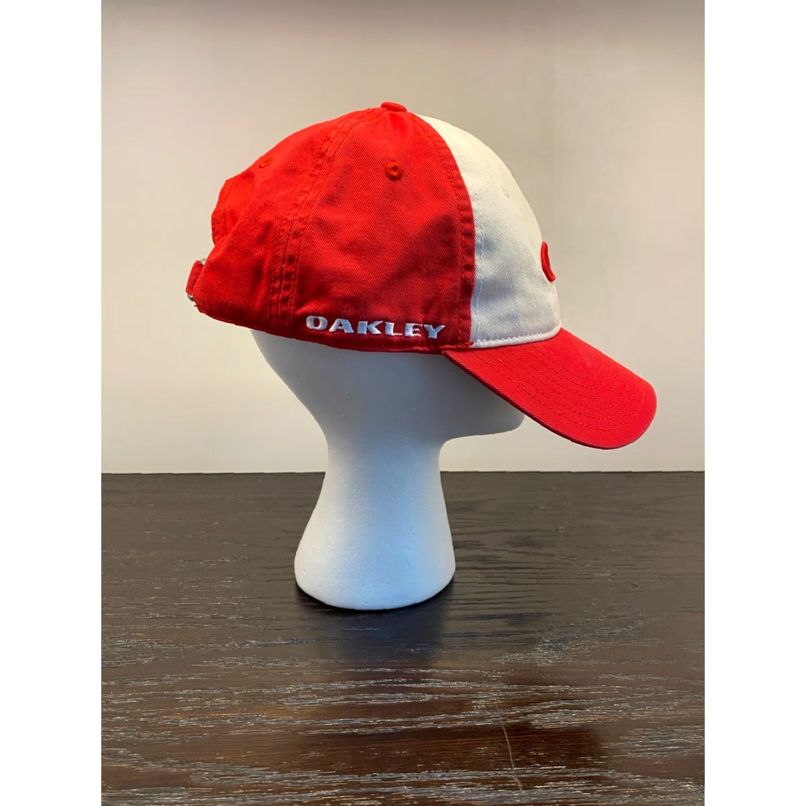 Oakley Oakley Hat Cap Mens One Size Red Twill Adjustable Logo Strapback Baseball Cap Size ONE SIZE - 4 Thumbnail