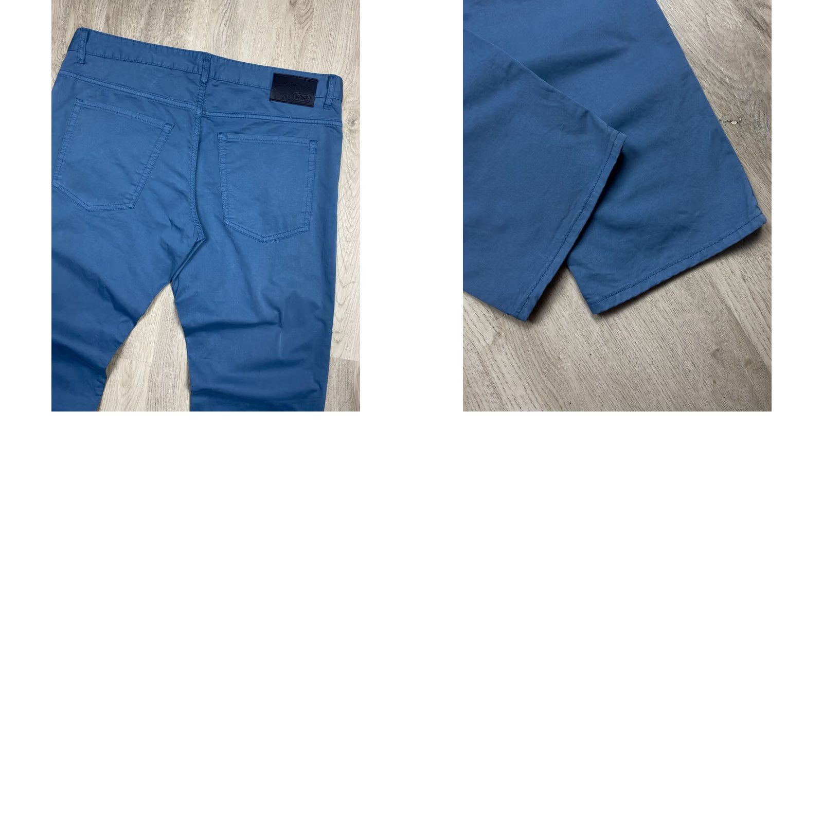 Vintage Hugo Boss Mens Chino Pants 32 Blue Cotton Regular Straight 34in Inseam 32in Waist Pattern Solid Zipper Size US 32 / EU 48 - 8 Thumbnail