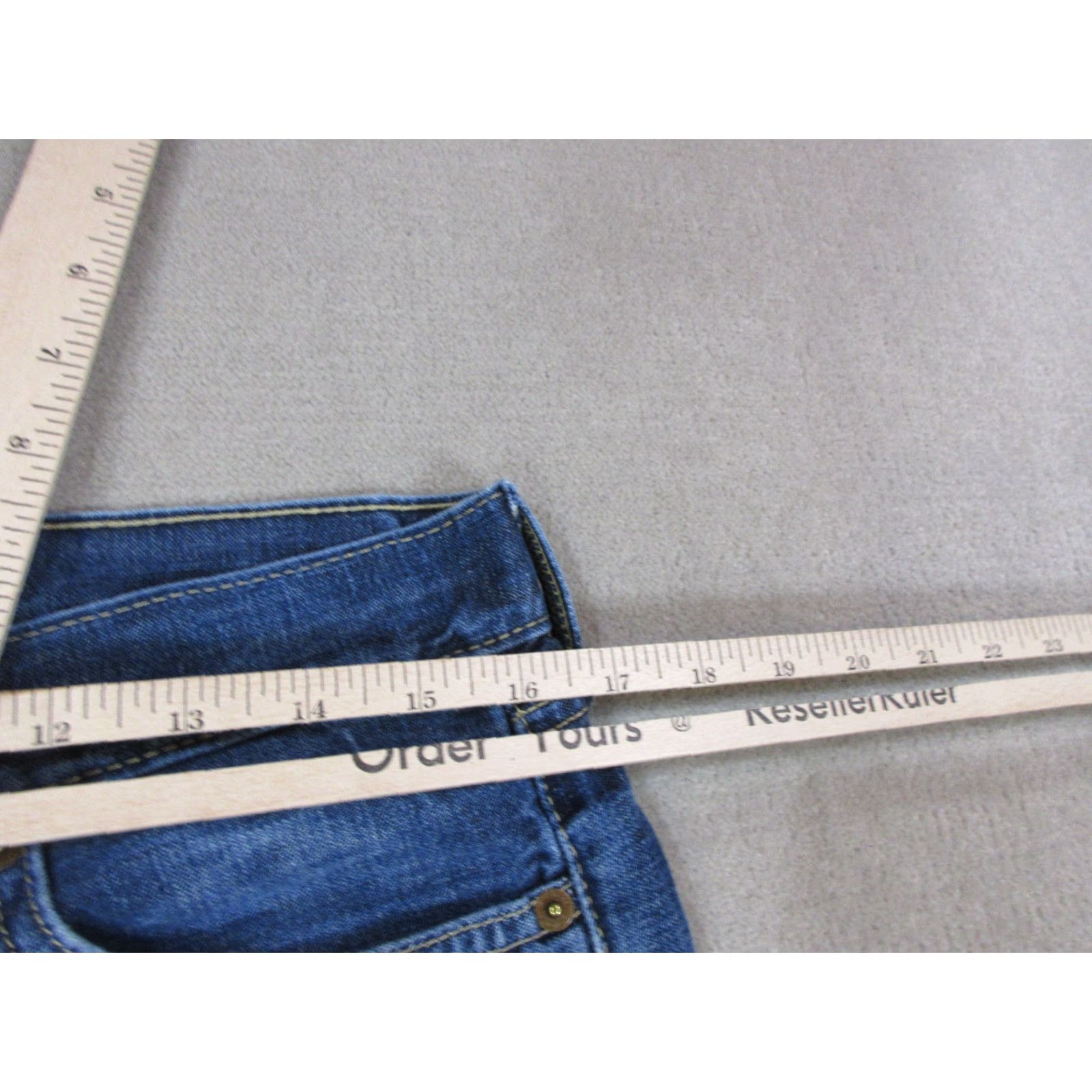 Levi's Levis Jeans Mens 32x32 Blue 513 Slim Straight Denim Dark Wash Logo Pockets Cotton Regular 32 Inseam Jeans Mens Size US 32 / EU 48 - 3 Thumbnail