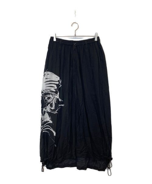 Yohji Yamamoto BLACK SCANDAL 19SS Left face Print Pants