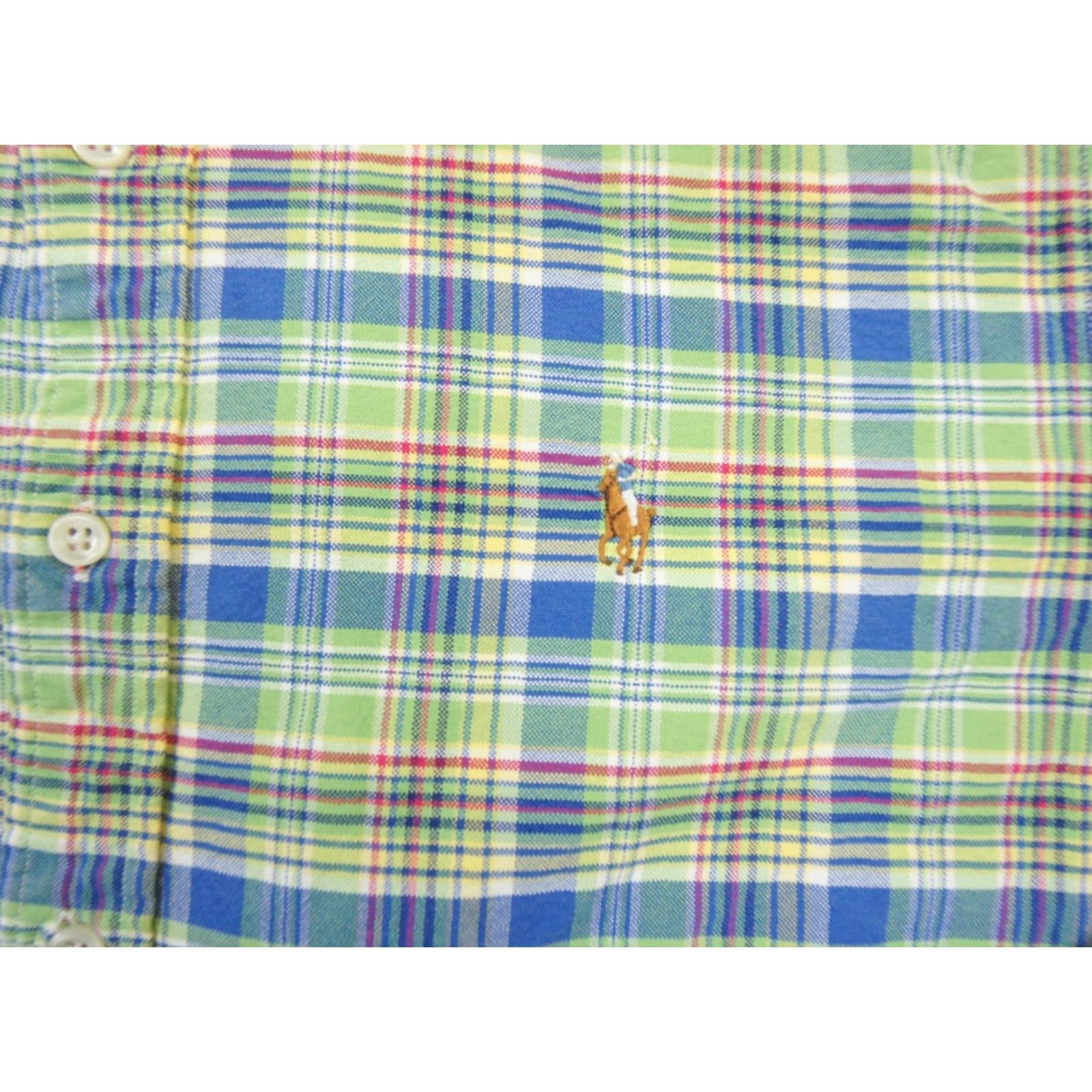 Ralph Lauren VINTAGE Ralph Lauren Button Down Shirt Mens Large Green Check Classic Fit Size US L / EU 52-54 / 3 - 3 Thumbnail