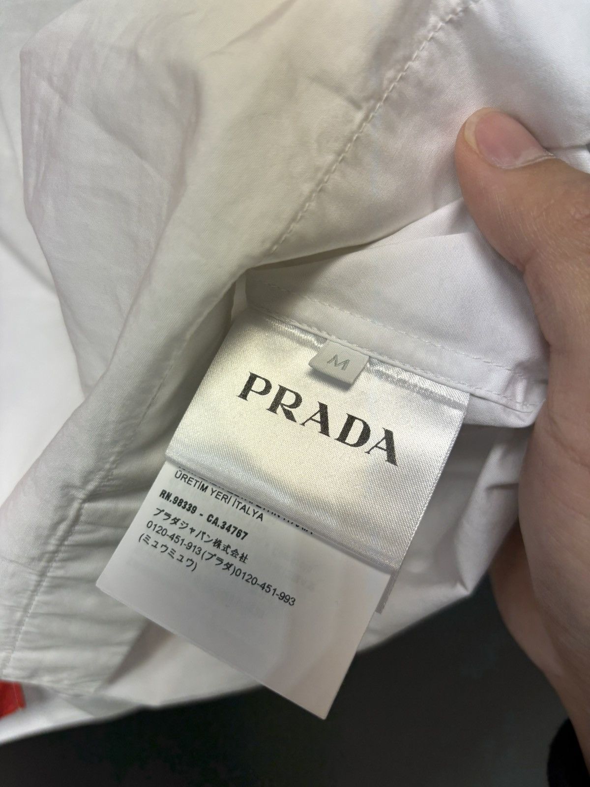 Prada Prada Double Match shirt red white Size US M / EU 48-50 / 2 - 8 Thumbnail