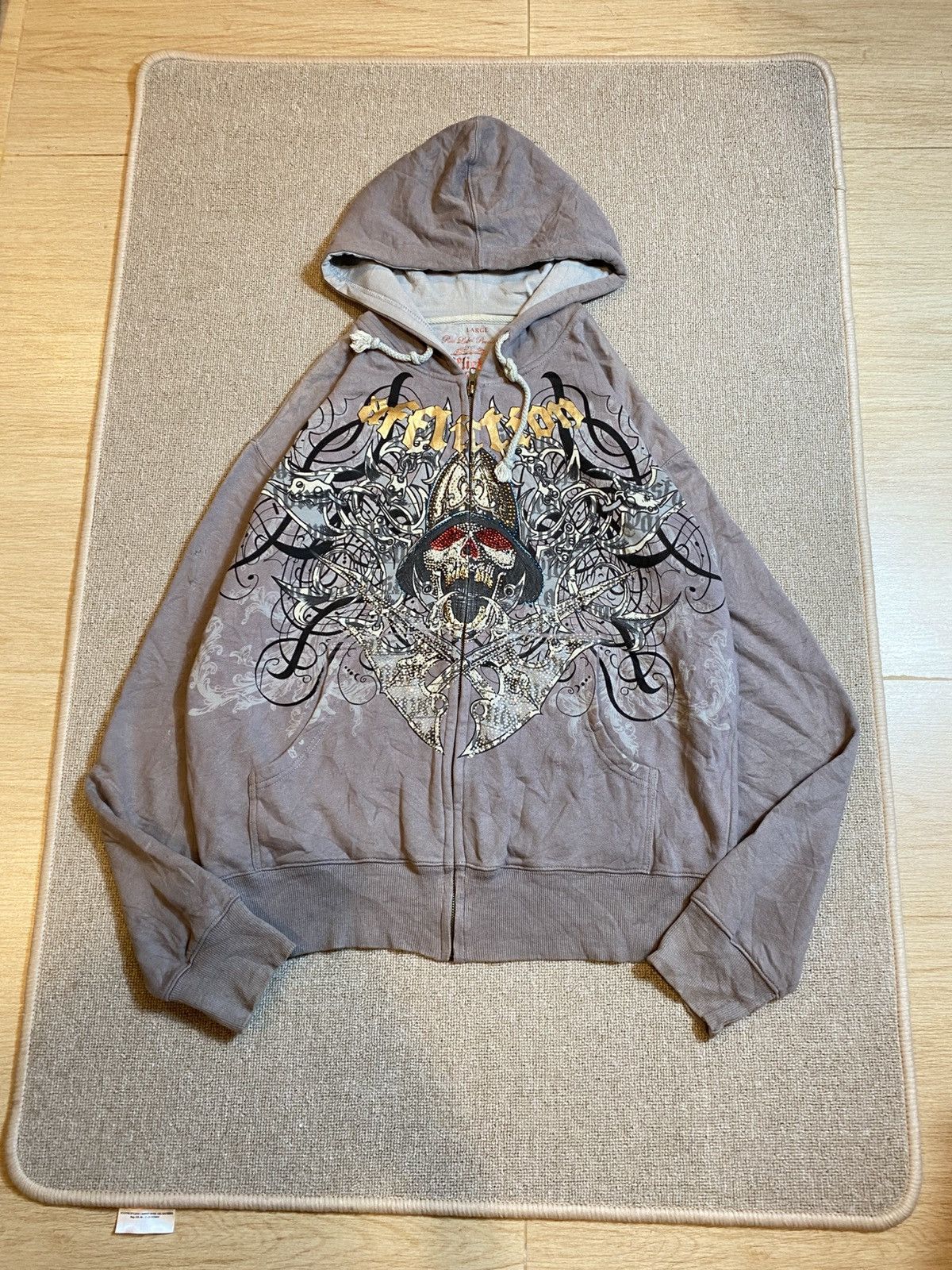 Affliction × Ozzy Osbourne × Vintage Affliction X Ozzy Osbourne Signature Series Grunge Swarovski Size US XL / EU 56 / 4 - 1 Thumbnail