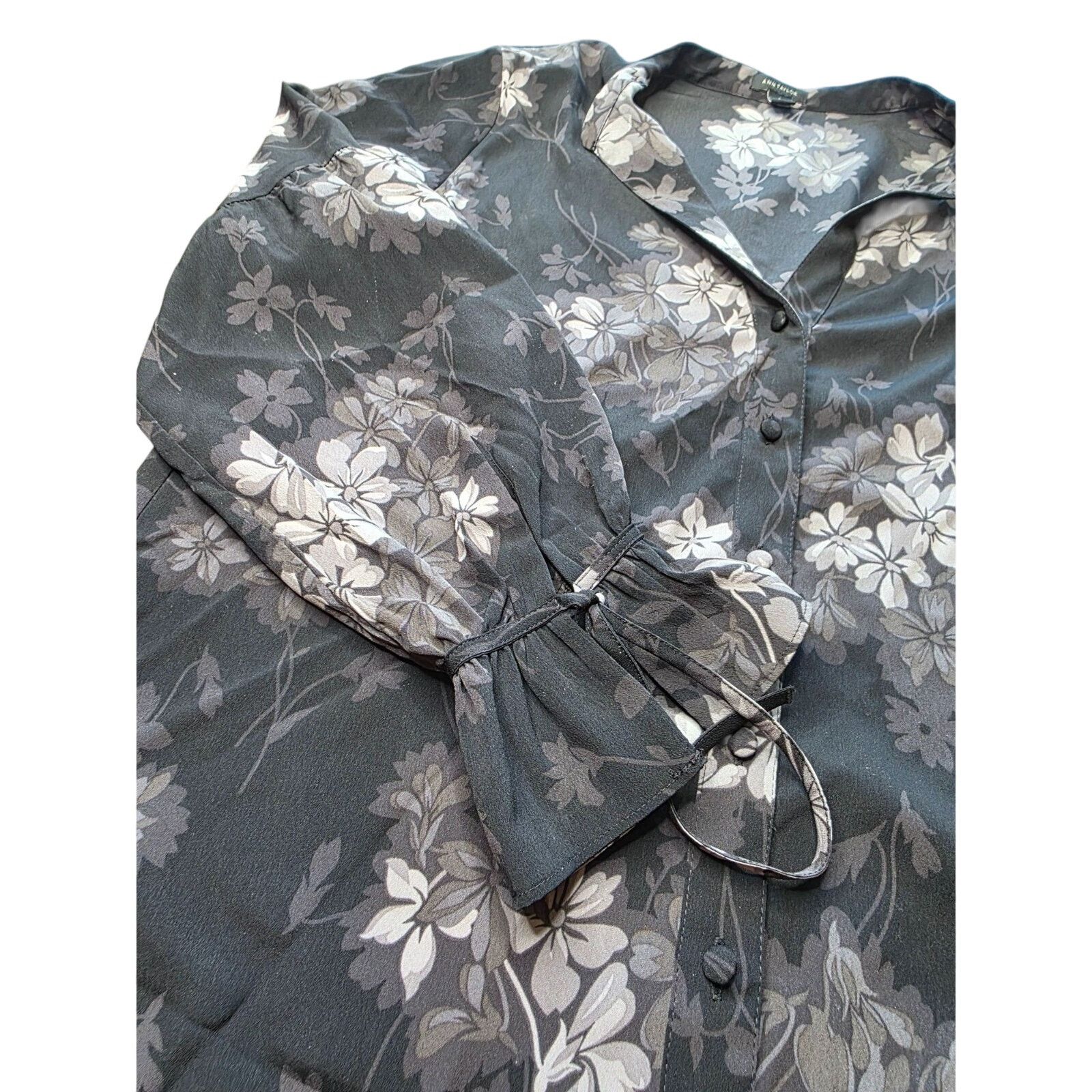 Ann Taylor Ann Taylor Womens Sz S Blouse Sheer Womens Size S / US 4 / IT 40 - 3 Thumbnail