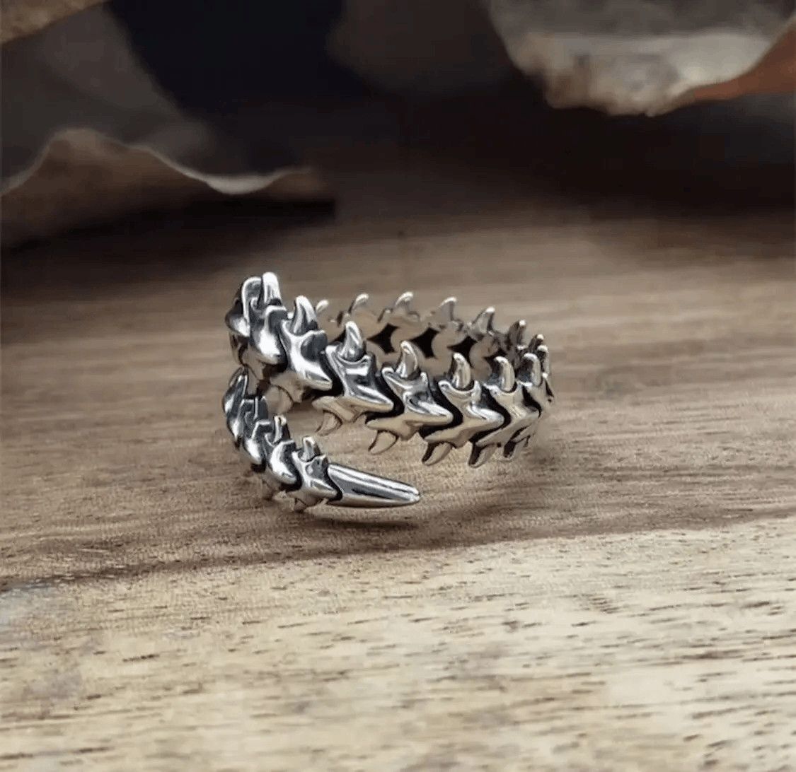 Jewelry Spine Bones Skeleton Ring Size ONE SIZE - 4 Thumbnail
