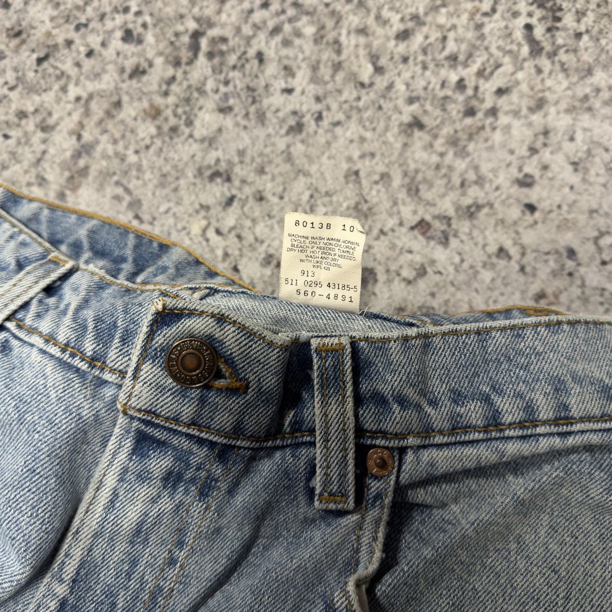 Levi's 90s Levi’s 560 Light Wash Jeans USA ERD Grunge Chrome Size US 31 - 5 Thumbnail