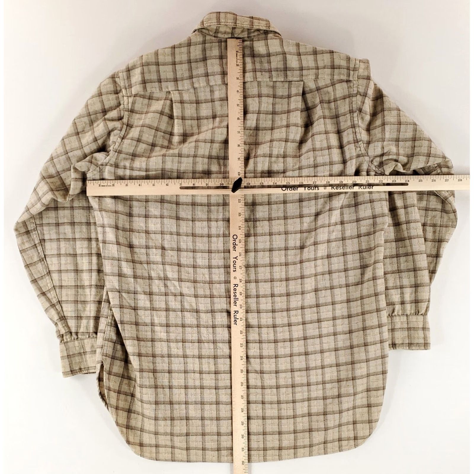 Pendleton VINTAGE Pendleton Shirt Plaid Brown Tan Beige Long Sleeve Mens L 16.5 Guides 60s Size US L / EU 52-54 / 3 - 6 Thumbnail